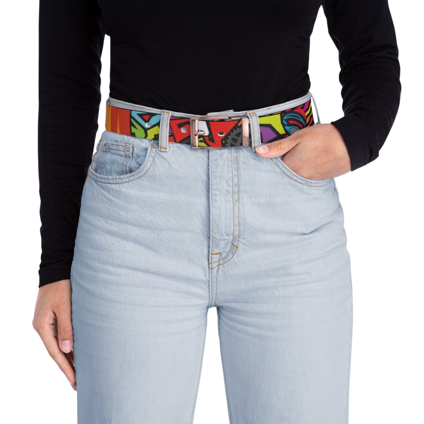 Colorful Geometric Streetwear Belt | Water-Resistant Fashion Accessory