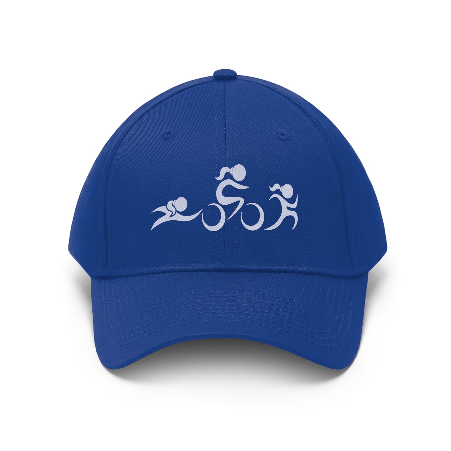 Women's Triathlete Logo Cap | Embroidered Swim, Bike, Run Design | Cotton Twill and Adjustable