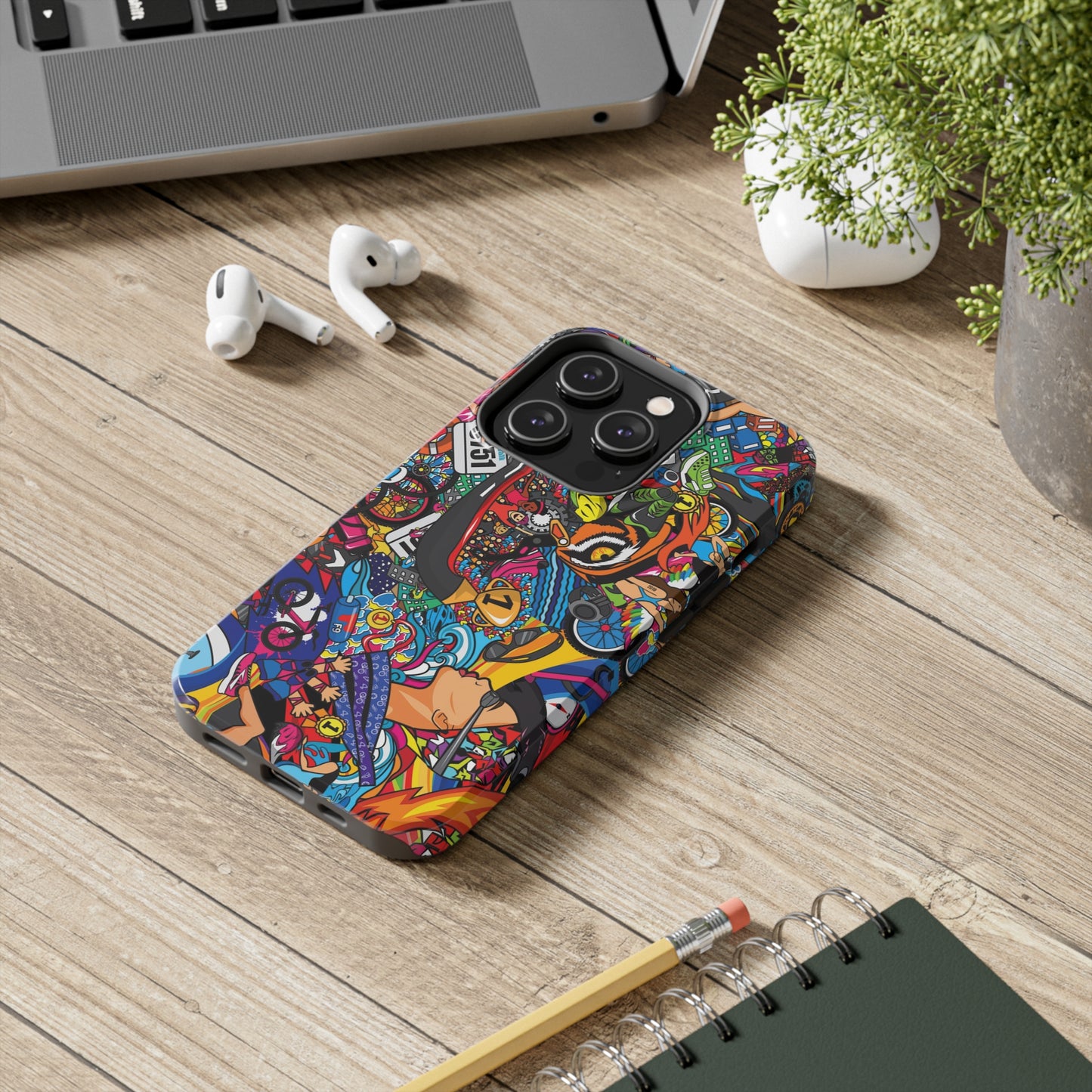 Diverse Women's Triathlete Mural iPhone Case | Swim, Bike, Run Art | Lightweight & Impact-Resistant