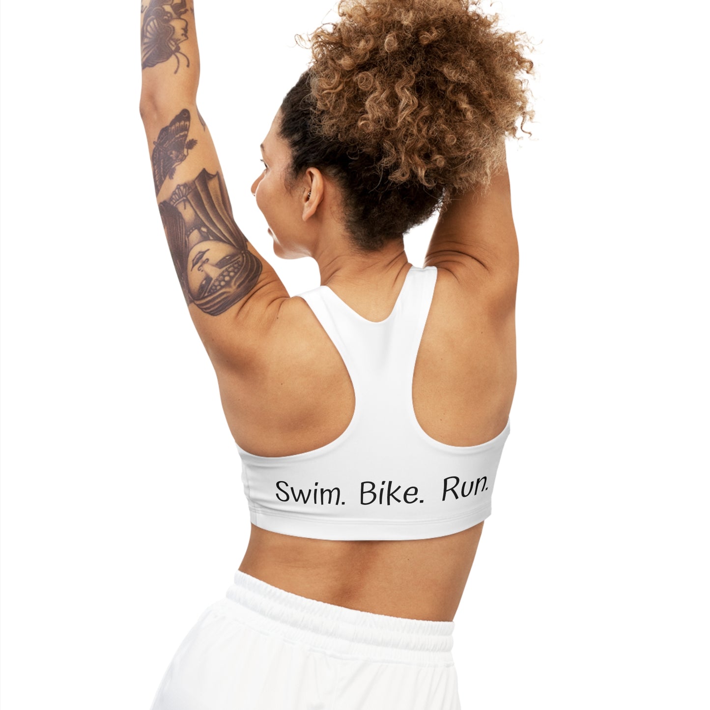 Women's Triathlon-Inspired Seamless Racerback Sports Bra | Medium Support