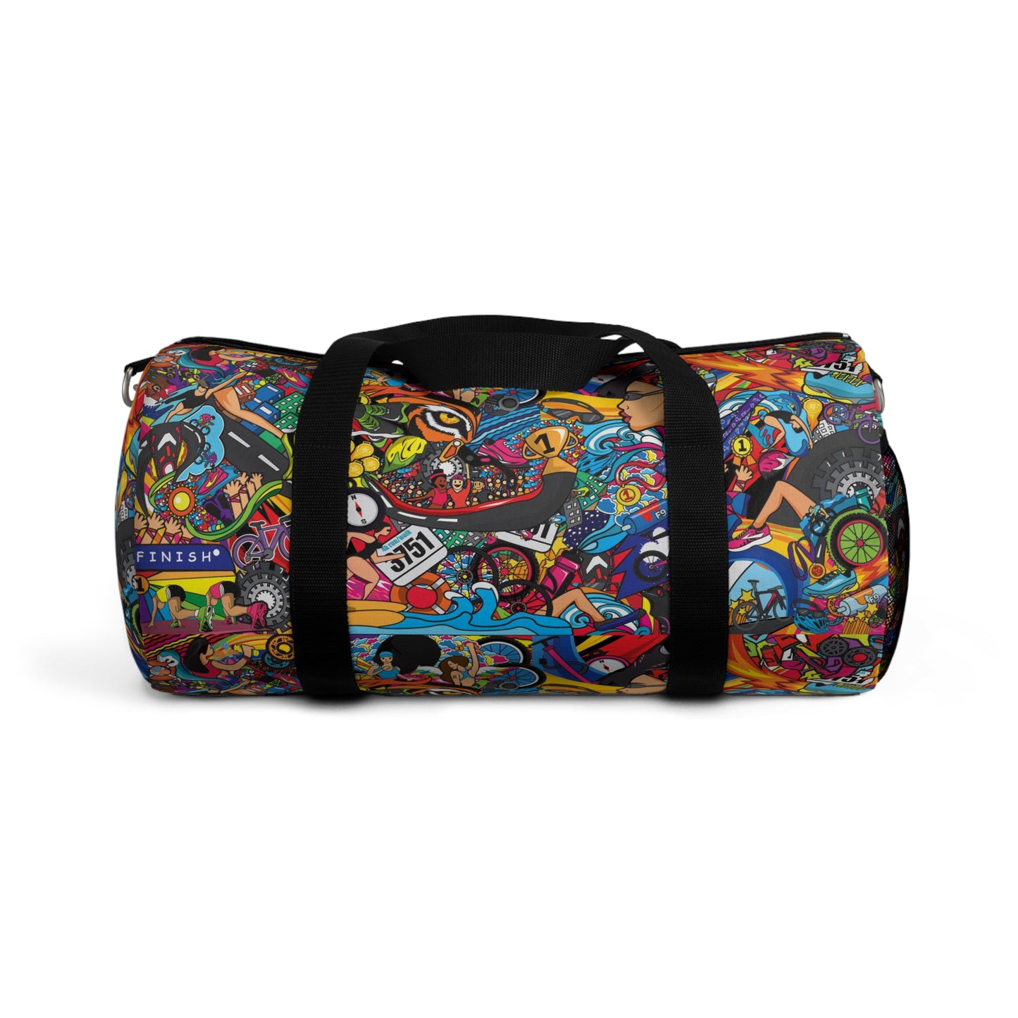 Women's Triathlete Mural Duffel Bag - Embrace Your Inner Warrior