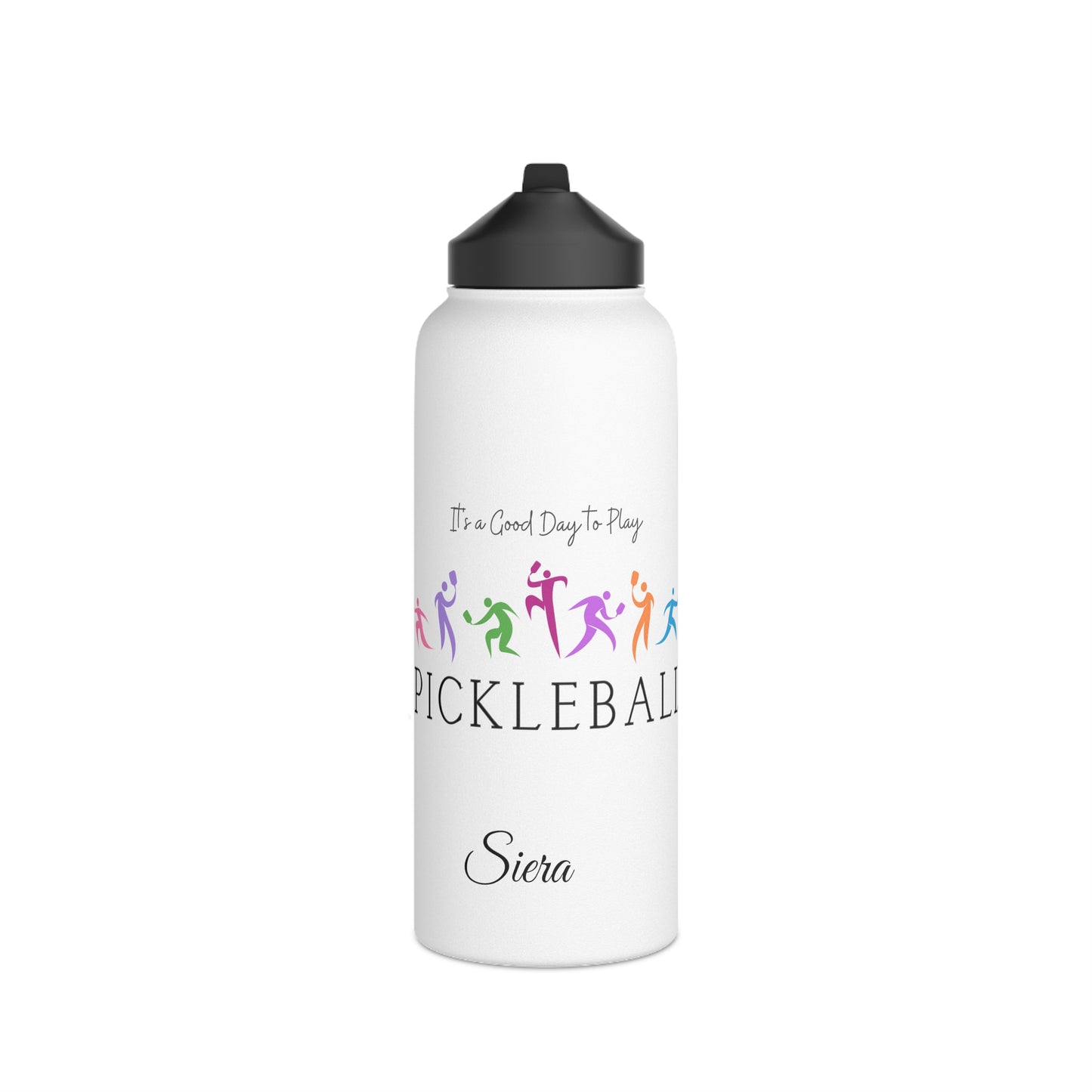 Pickleball Water Bottle, Personalized Pickleball Water Bottle, Custom Pickleball Stainless Steel Water Bottle 12 ounce 18 ounce 32 ounce