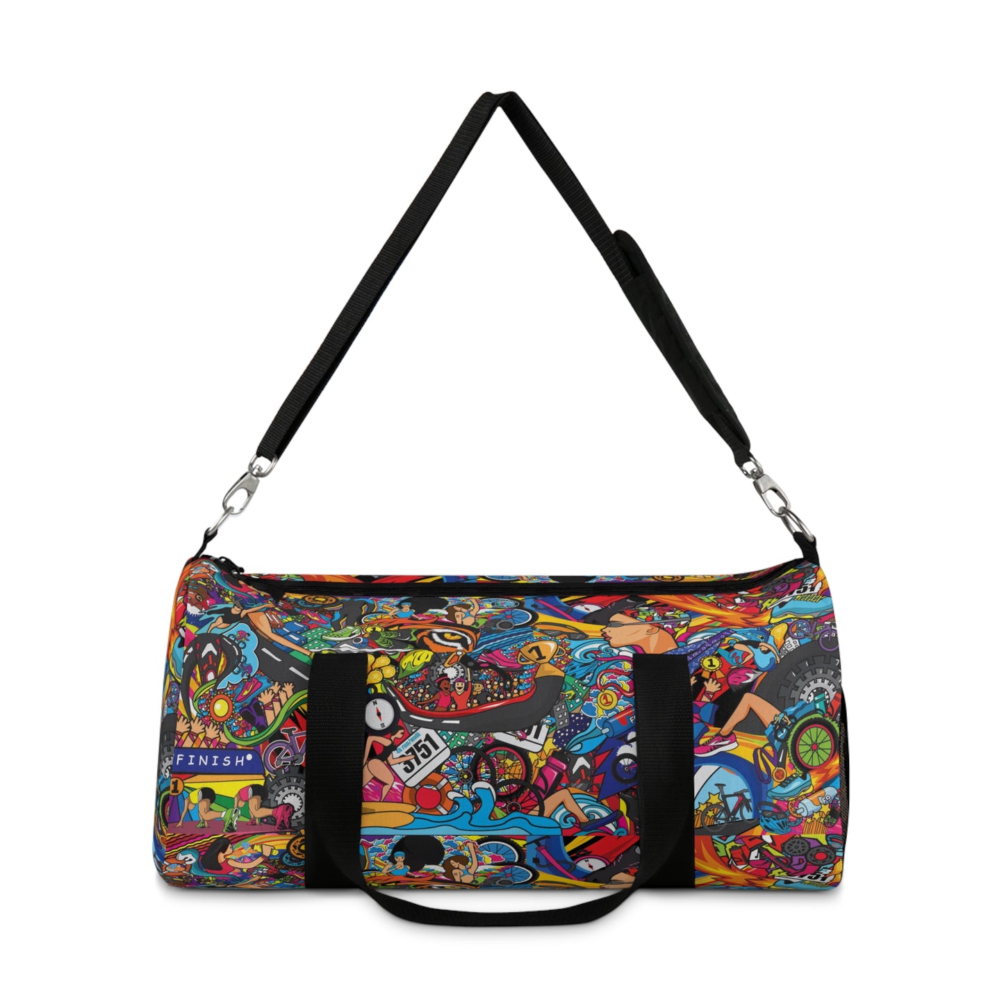 Women's Triathlete Mural Duffel Bag - Embrace Your Inner Warrior