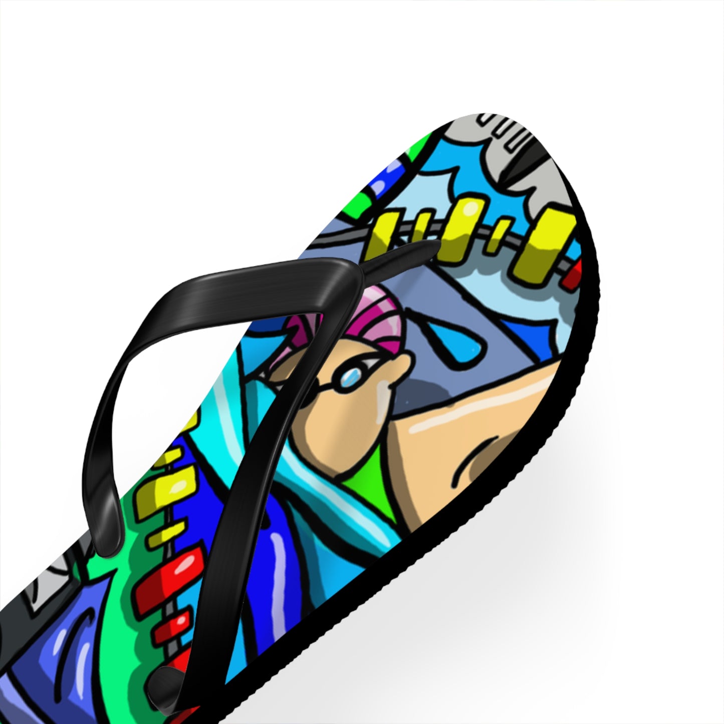 Colorful Swimming and Cycling Flip Flops | Fun Athlete Design | Comfortable EVA Sole