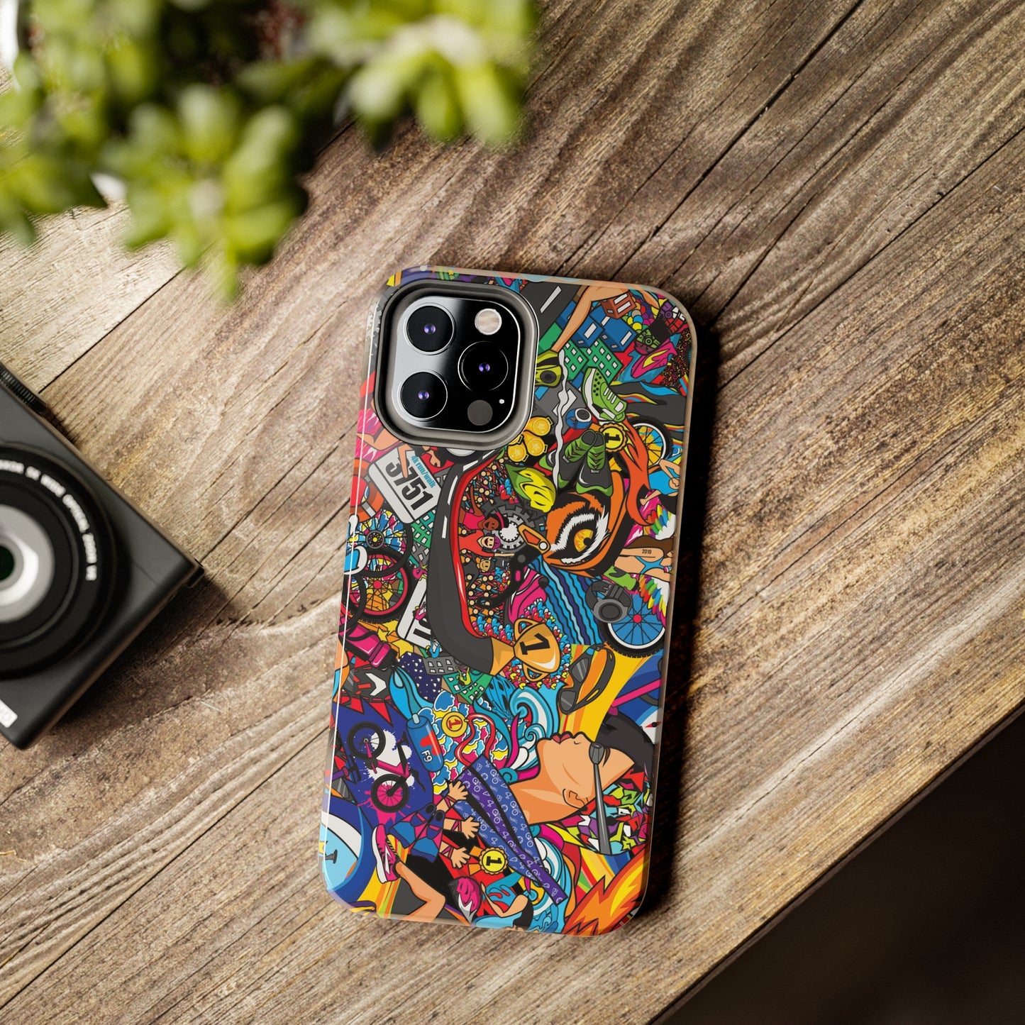 Diverse Women's Triathlete Mural iPhone Case | Swim, Bike, Run Art | Lightweight & Impact-Resistant