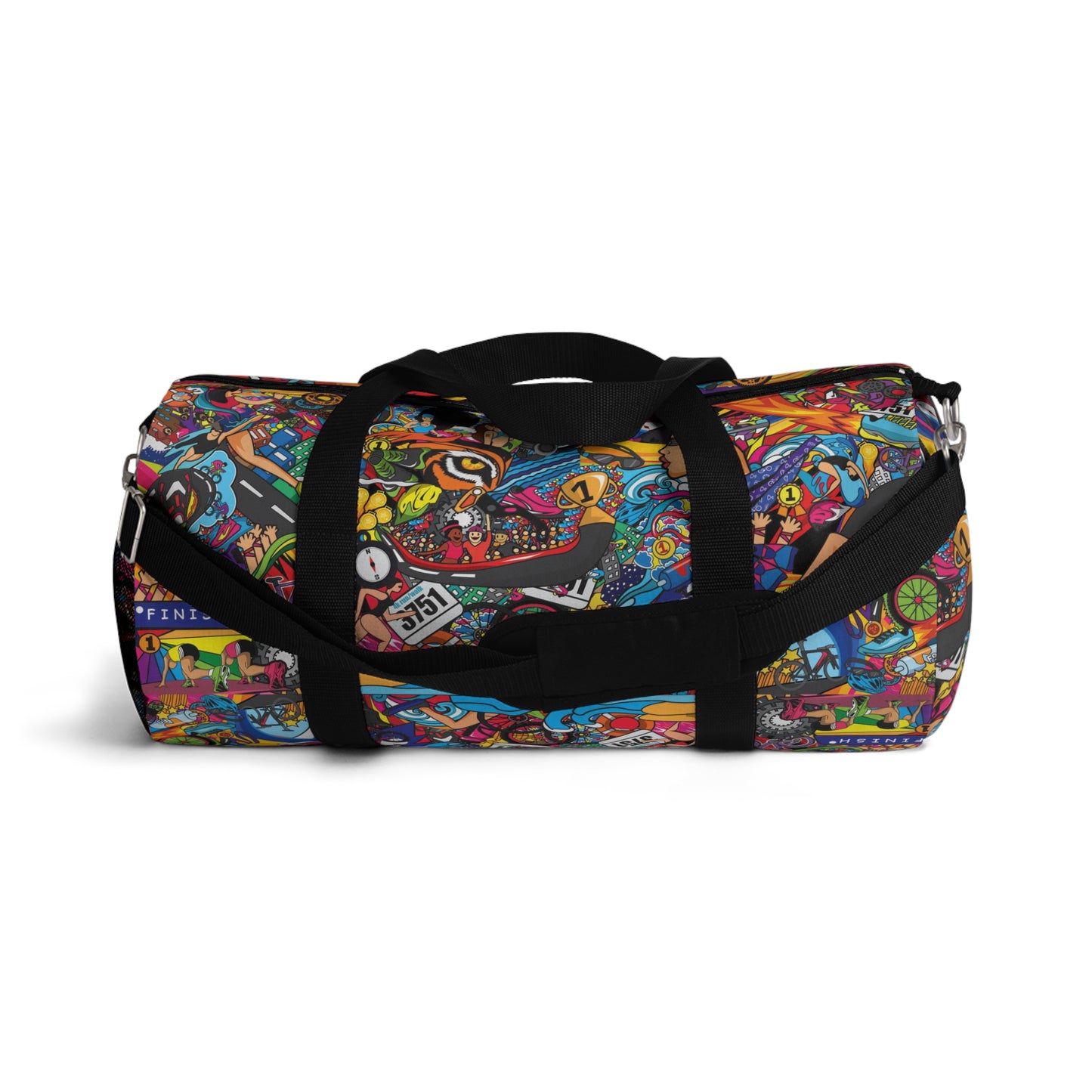 Women's Triathlete Mural Duffel Bag - Embrace Your Inner Warrior