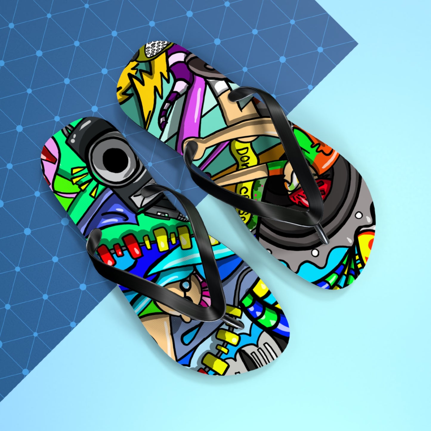 Colorful Swimming and Cycling Flip Flops | Fun Athlete Design | Comfortable EVA Sole