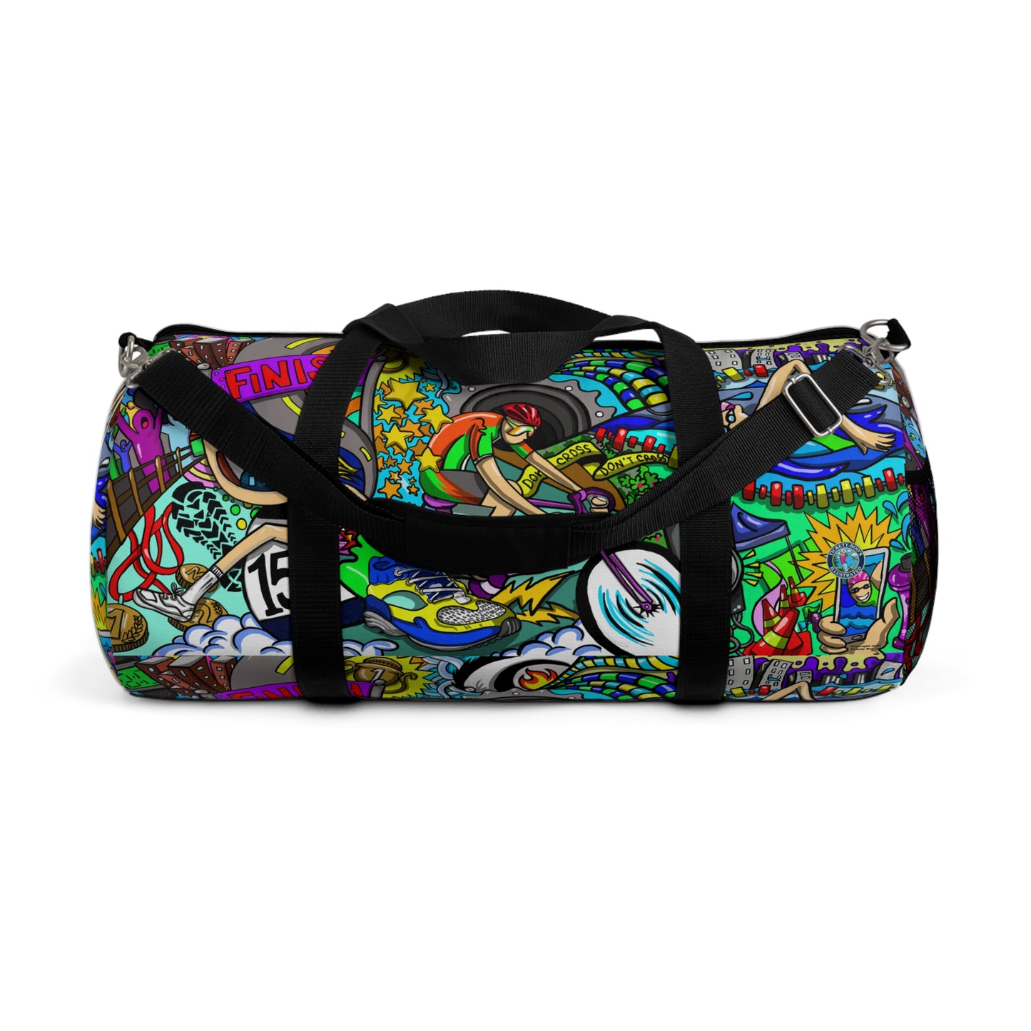 Women's Triathlon Artistic Mural Duffel Bag - Carry Your Passion in Style