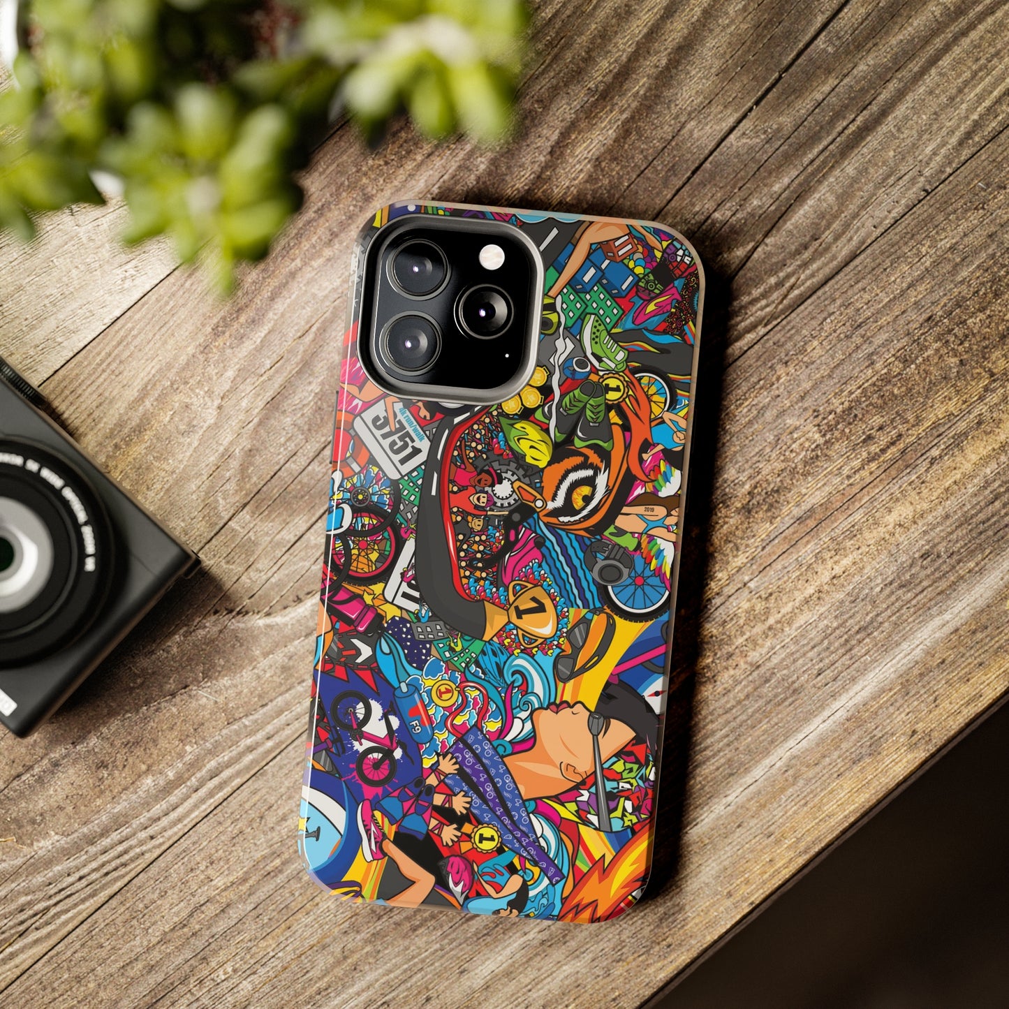 Diverse Women's Triathlete Mural iPhone Case | Swim, Bike, Run Art | Lightweight & Impact-Resistant