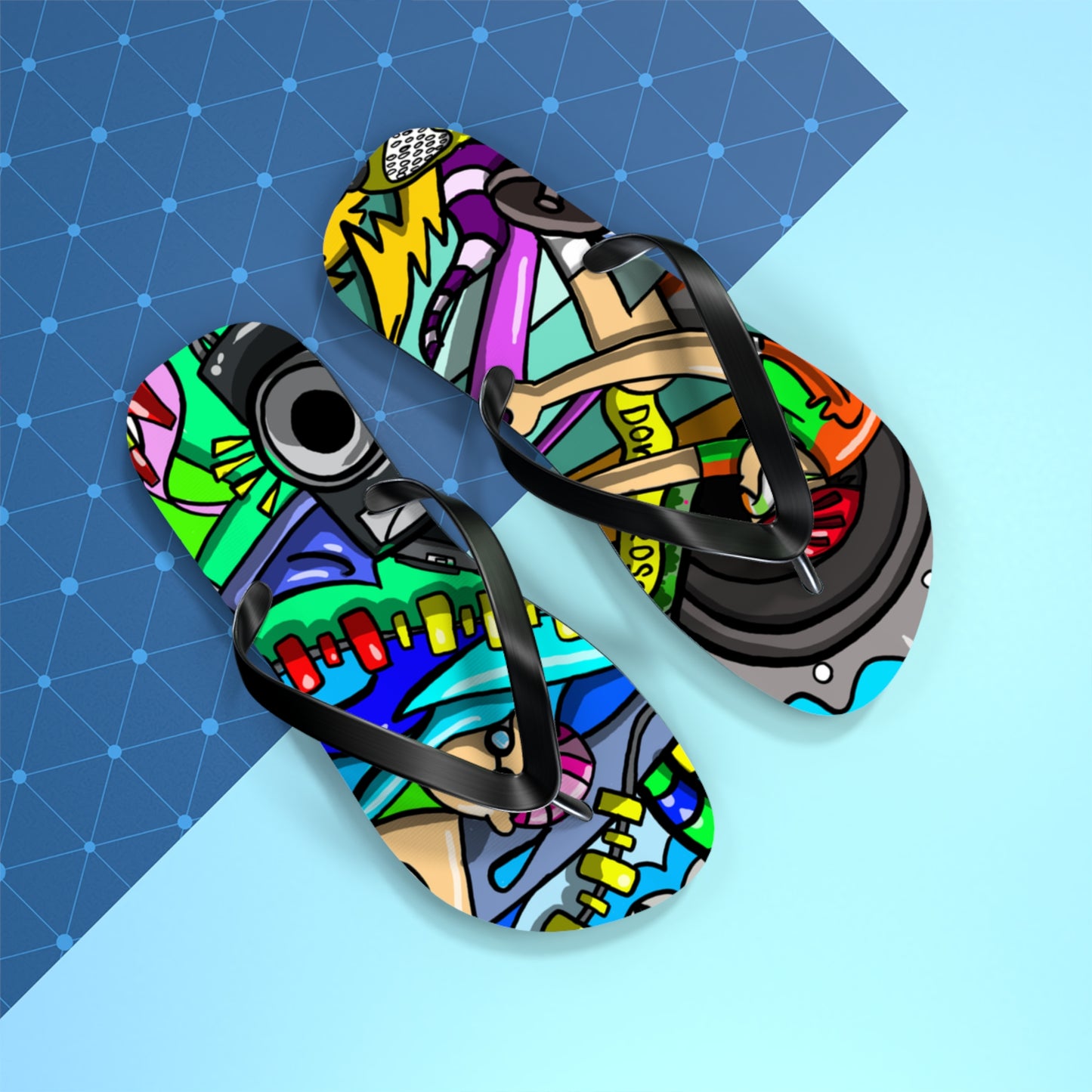 Colorful Swimming and Cycling Flip Flops | Fun Athlete Design | Comfortable EVA Sole