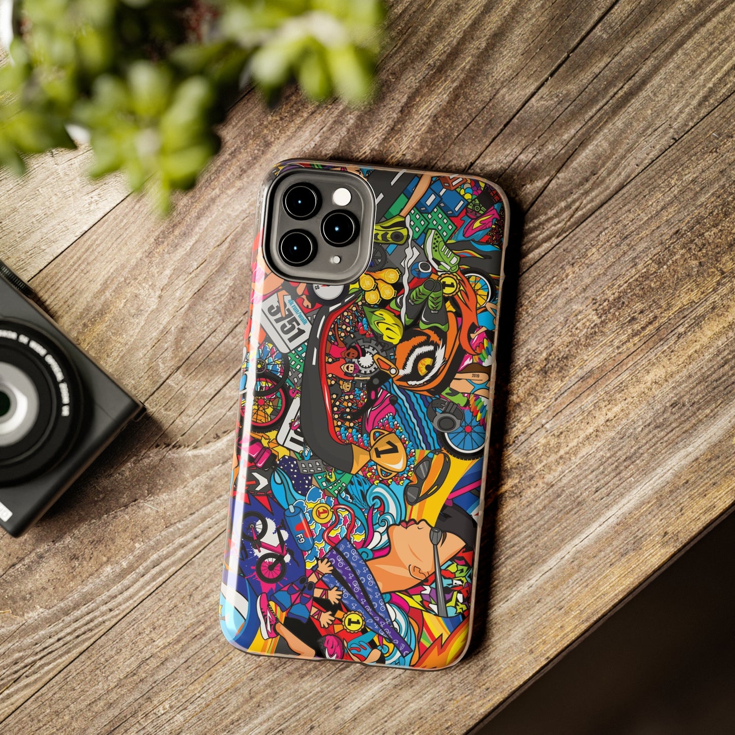 Diverse Women's Triathlete Mural iPhone Case | Swim, Bike, Run Art | Lightweight & Impact-Resistant