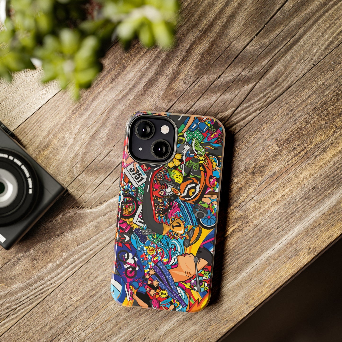 Diverse Women's Triathlete Mural iPhone Case | Swim, Bike, Run Art | Lightweight & Impact-Resistant