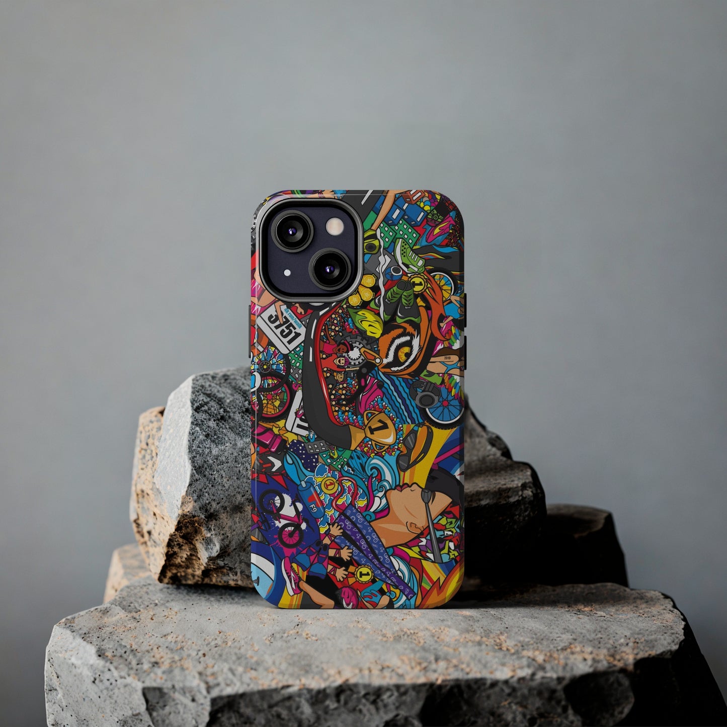 Diverse Women's Triathlete Mural iPhone Case | Swim, Bike, Run Art | Lightweight & Impact-Resistant