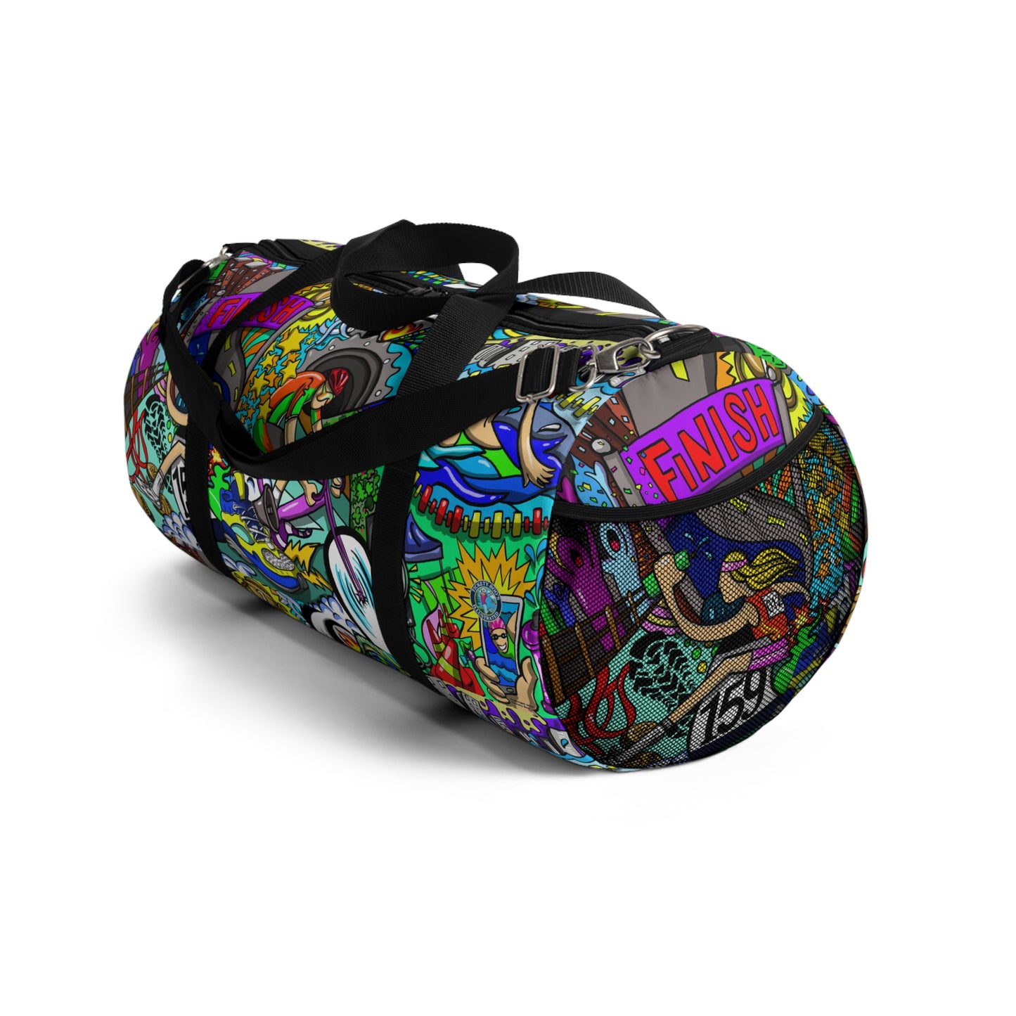 Women's Triathlon Artistic Mural Duffel Bag - Carry Your Passion in Style