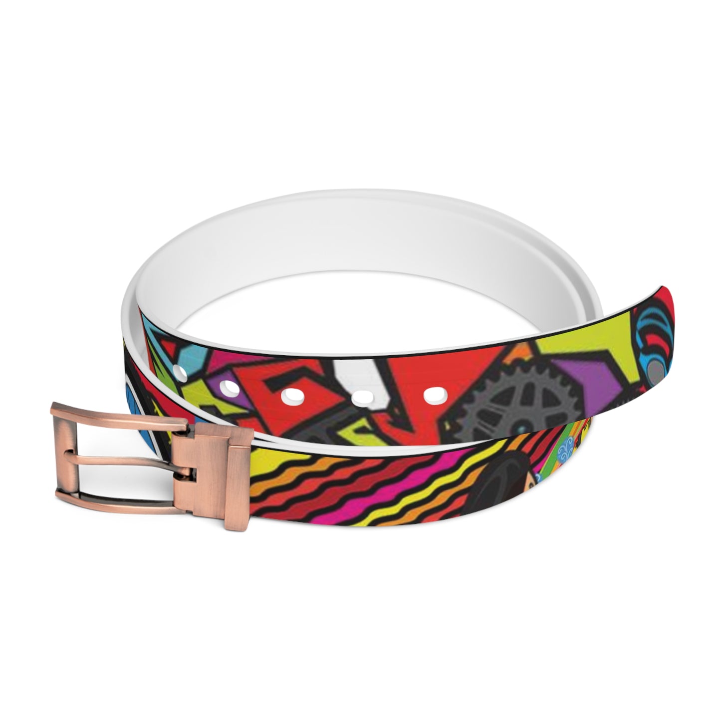 Colorful Geometric Streetwear Belt | Water-Resistant Fashion Accessory