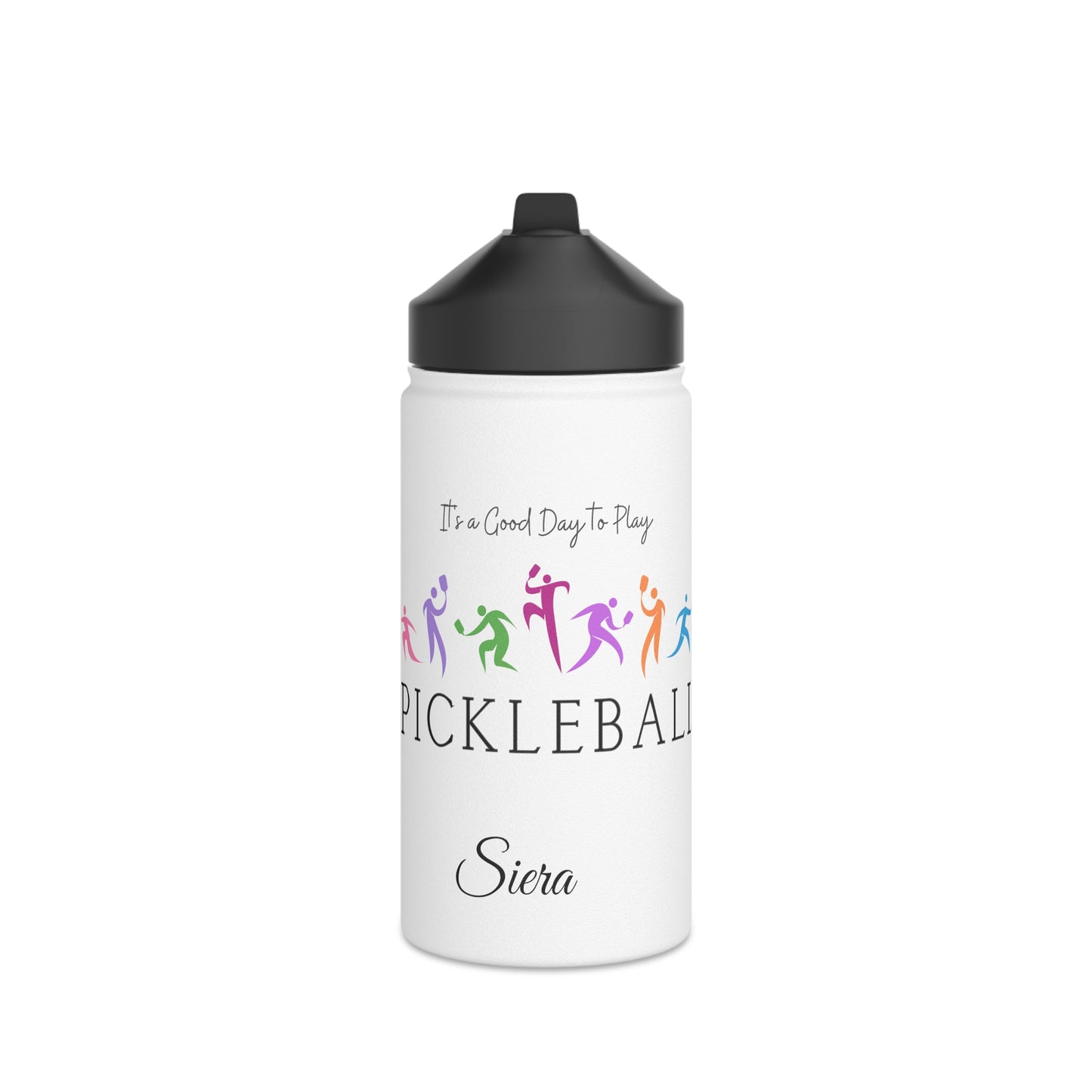 Pickleball Water Bottle, Personalized Pickleball Water Bottle, Custom Pickleball Stainless Steel Water Bottle 12 ounce 18 ounce 32 ounce