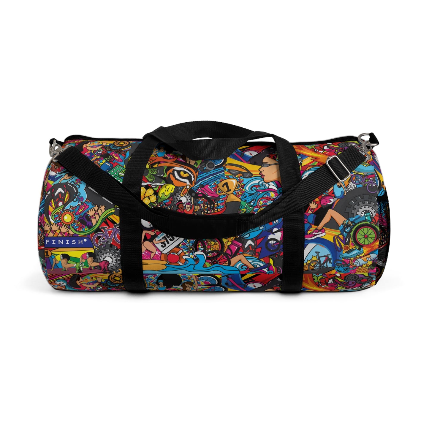 Women's Triathlete Mural Duffel Bag - Embrace Your Inner Warrior