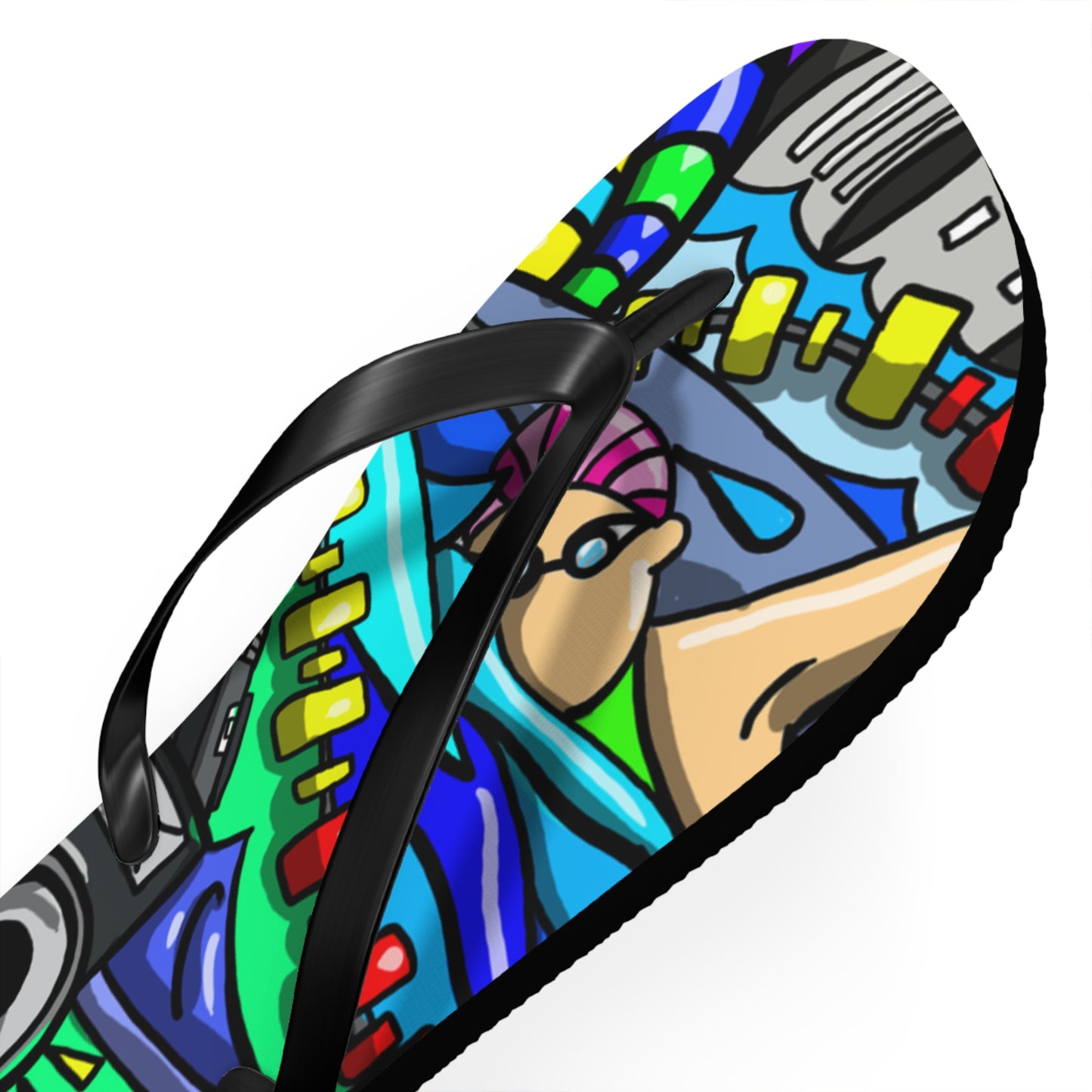 Colorful Swimming and Cycling Flip Flops | Fun Athlete Design | Comfortable EVA Sole