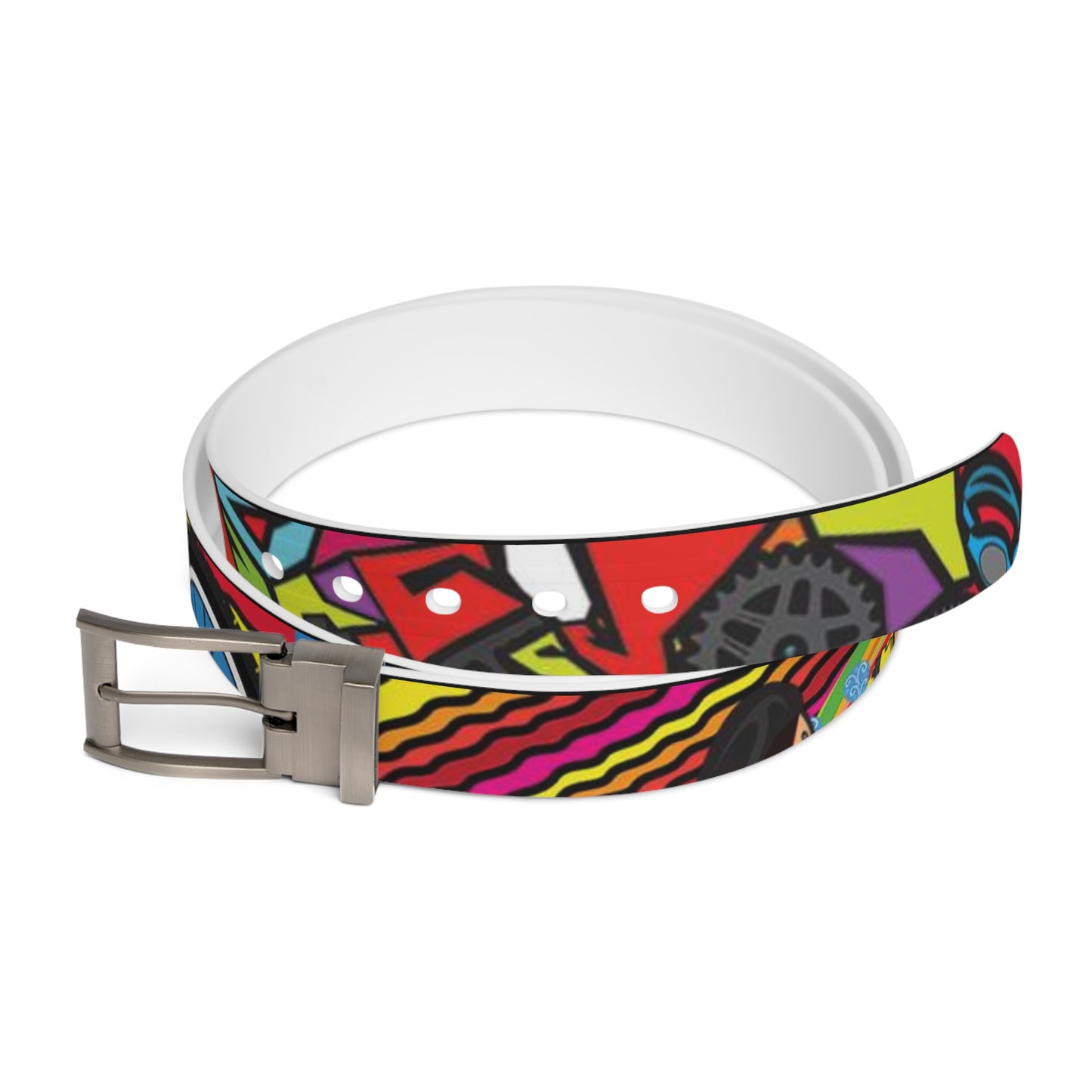 Colorful Geometric Streetwear Belt | Water-Resistant Fashion Accessory