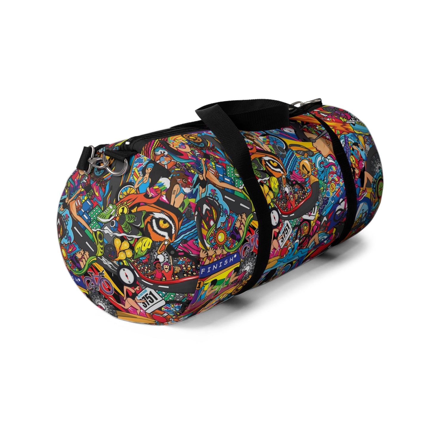 Women's Triathlete Mural Duffel Bag - Embrace Your Inner Warrior