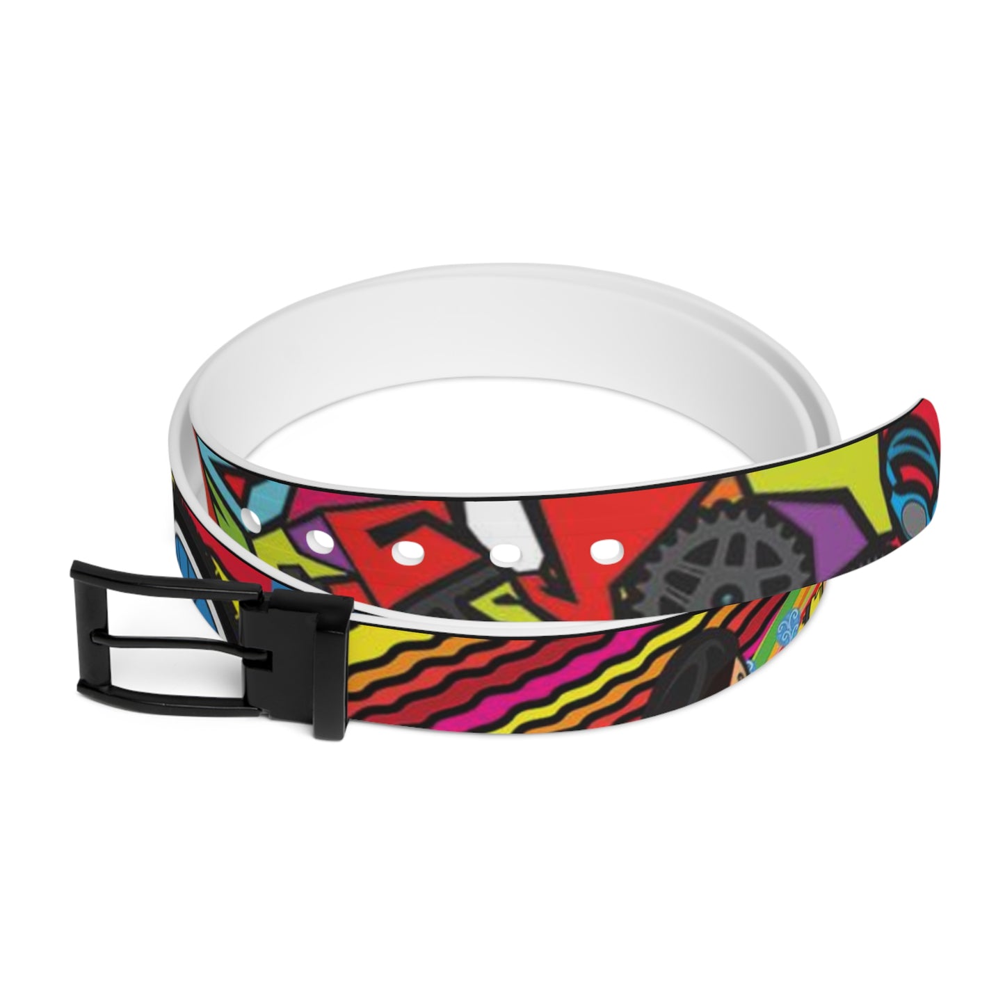 Colorful Geometric Streetwear Belt | Water-Resistant Fashion Accessory