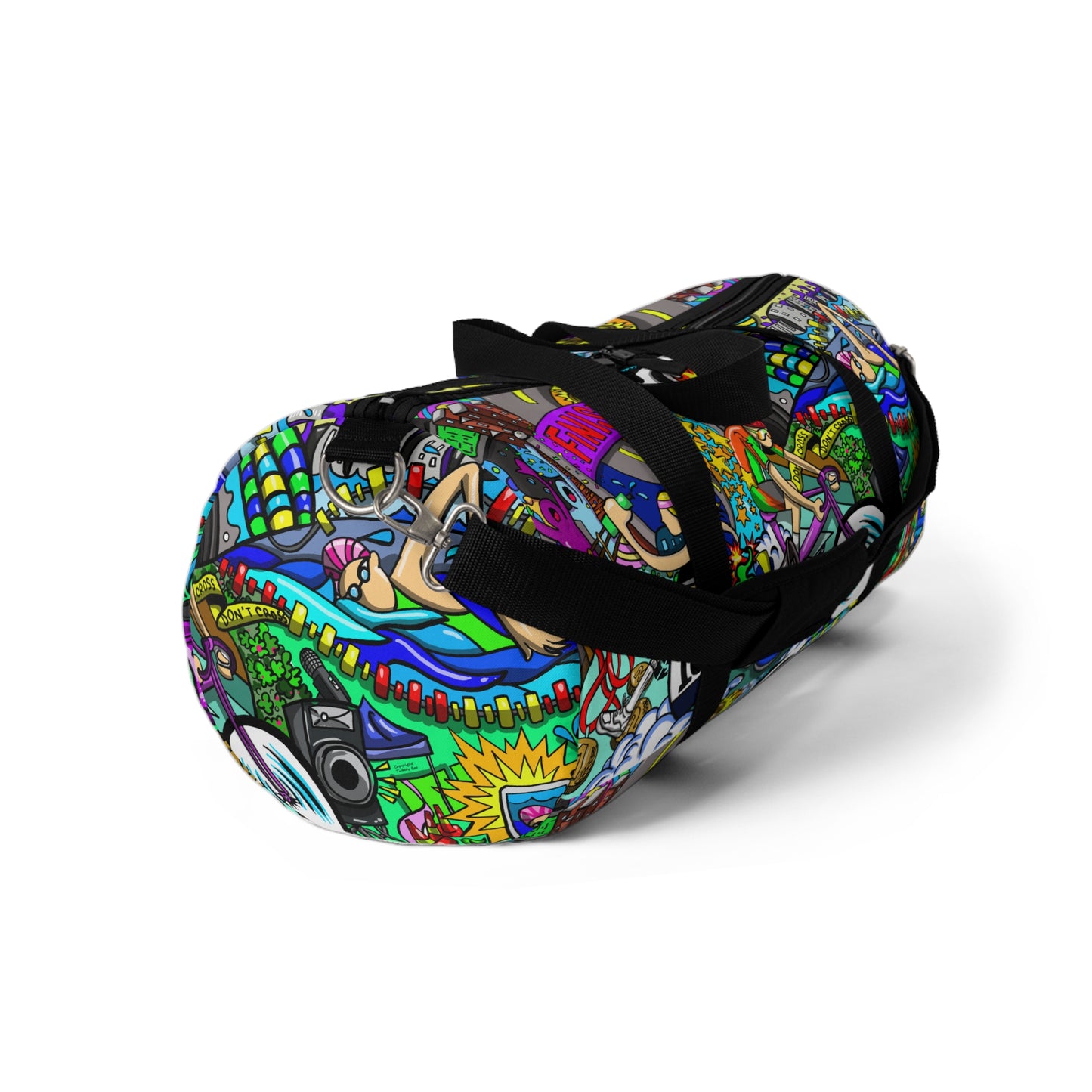 Women's Triathlon Artistic Mural Duffel Bag - Carry Your Passion in Style