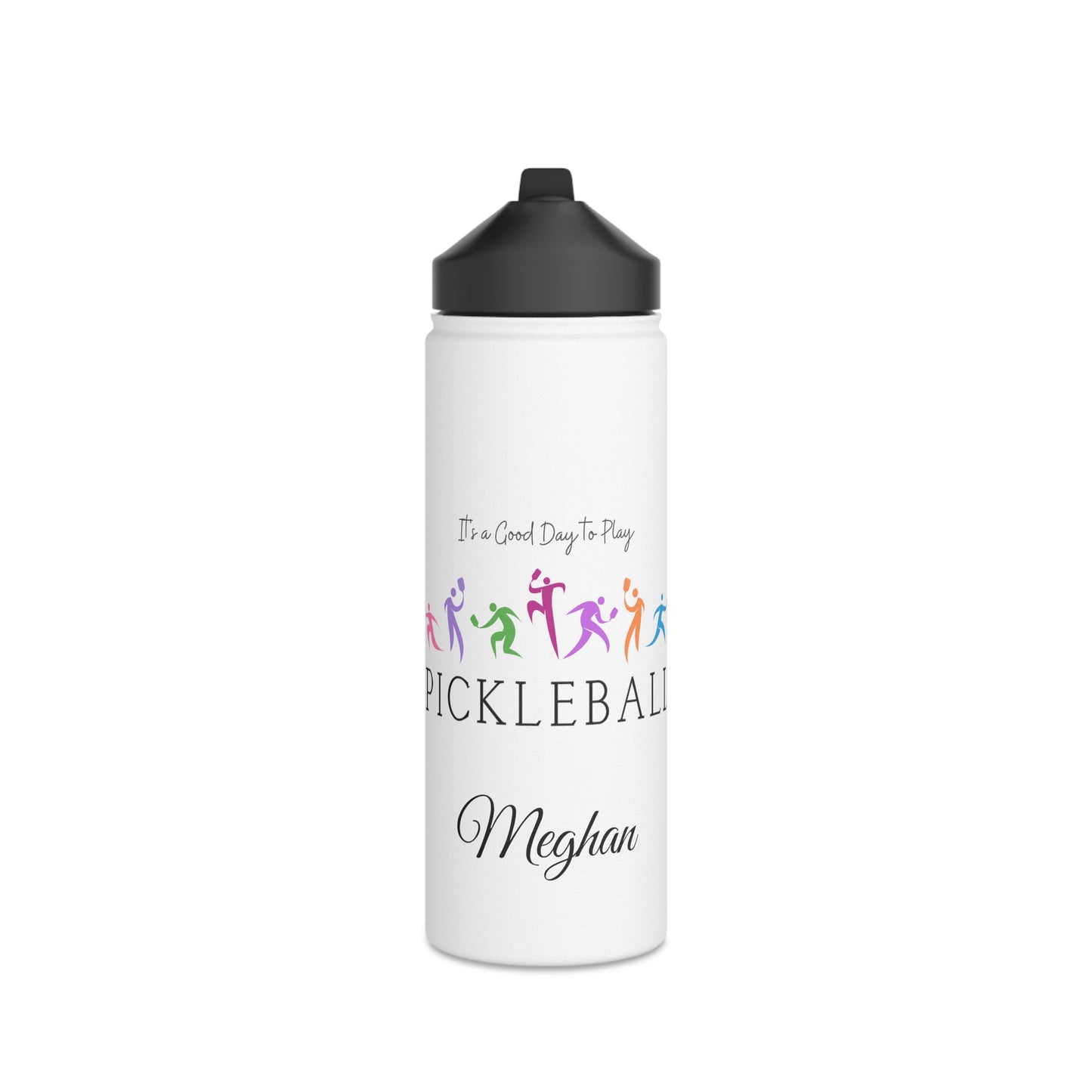 Pickleball Water Bottle, Personalized Pickleball Water Bottle, Custom Pickleball Stainless Steel Water Bottle 12 ounce 18 ounce 32 ounce