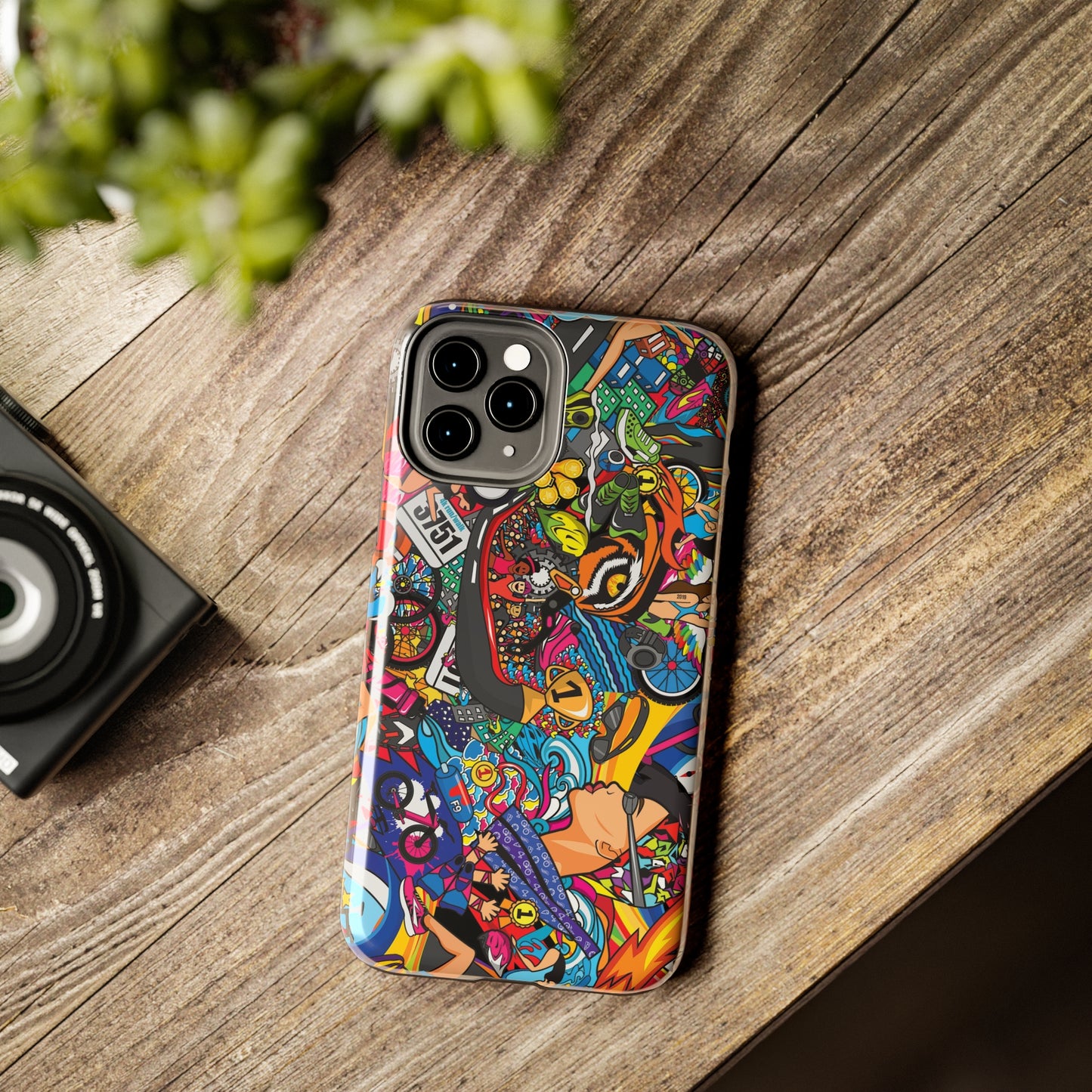 Diverse Women's Triathlete Mural iPhone Case | Swim, Bike, Run Art | Lightweight & Impact-Resistant