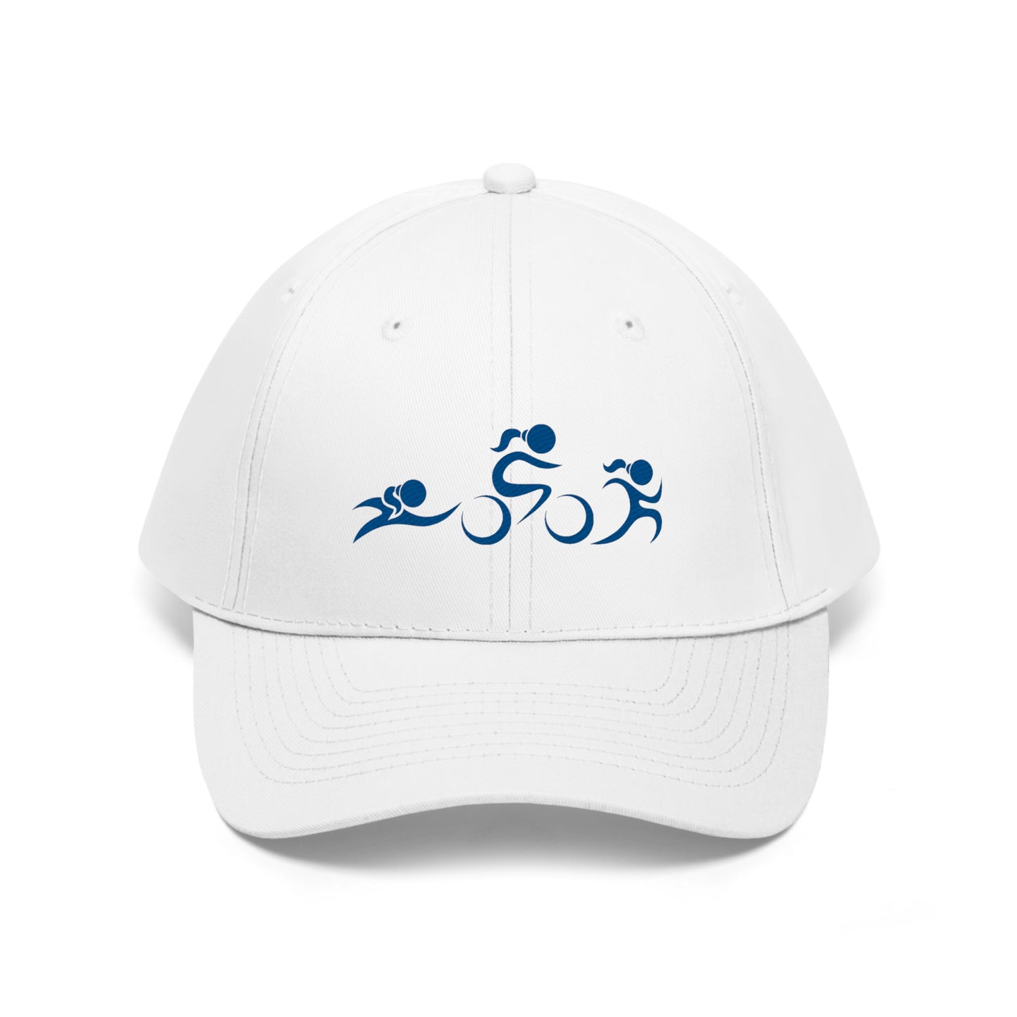 Women's Triathlete Logo Cap | Embroidered Swim, Bike, Run Design | Cotton Twill and Adjustable