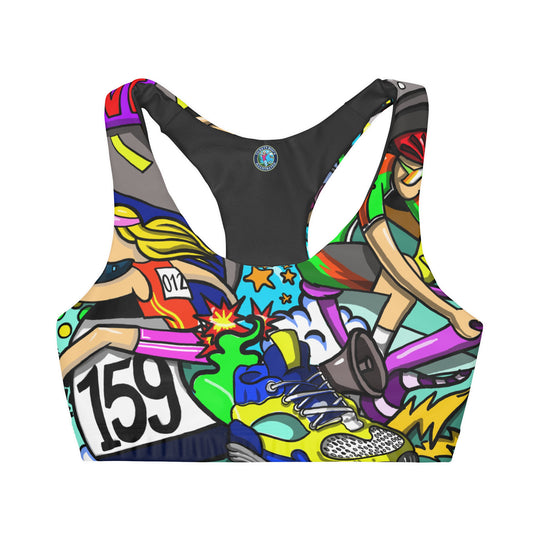 Girls' Whimsical Multisport Racerback Sports Bra | Ages 3-13 | Double Lined