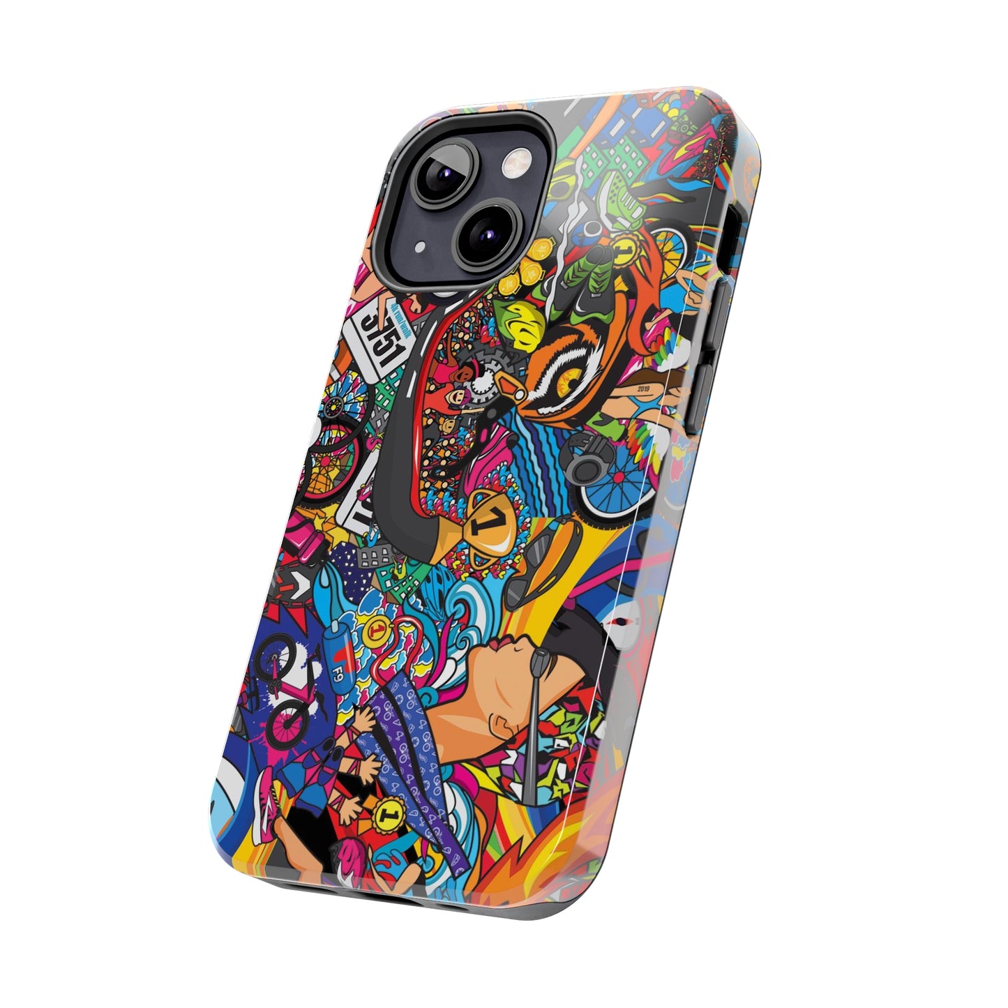 Diverse Women's Triathlete Mural iPhone Case | Swim, Bike, Run Art | Lightweight & Impact-Resistant