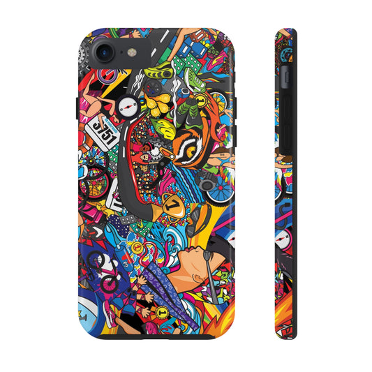 Diverse Women's Triathlete Mural iPhone Case | Swim, Bike, Run Art | Lightweight & Impact-Resistant