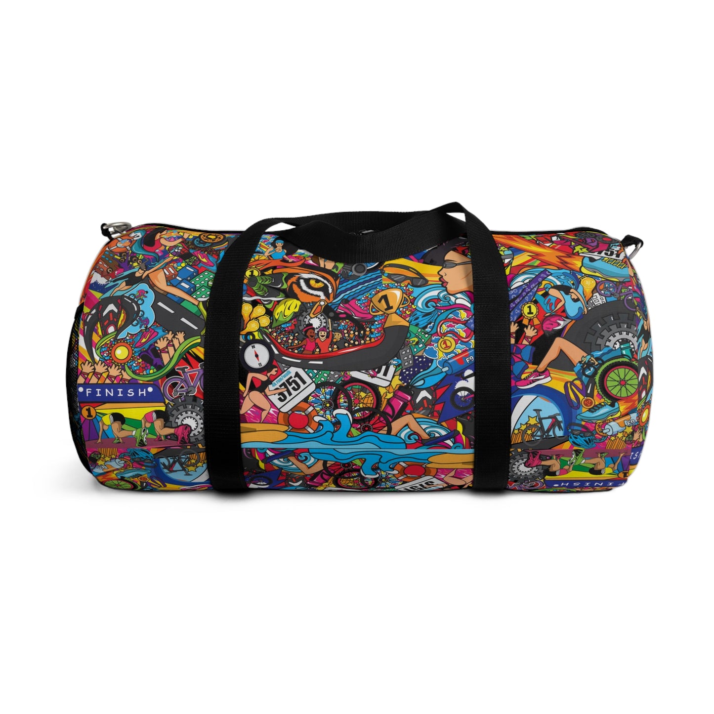 Women's Triathlete Mural Duffel Bag - Embrace Your Inner Warrior