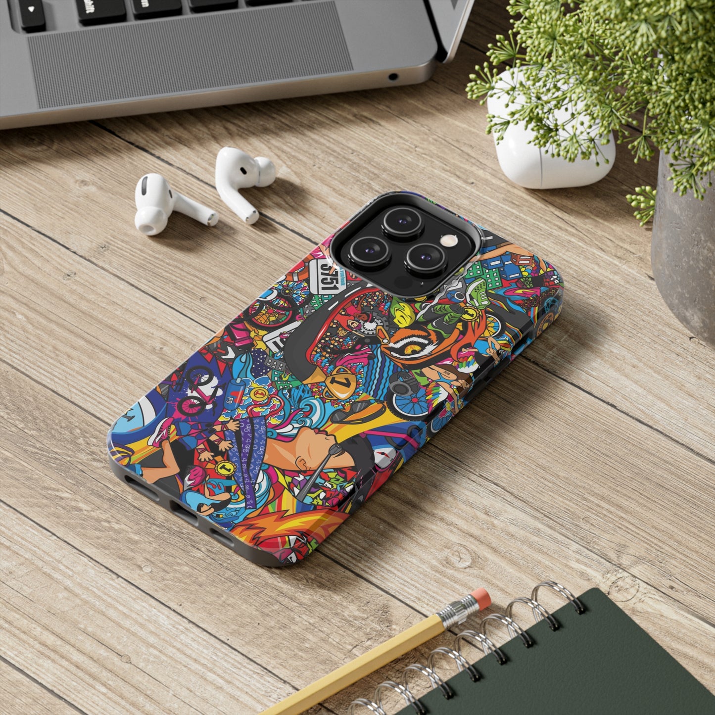 Diverse Women's Triathlete Mural iPhone Case | Swim, Bike, Run Art | Lightweight & Impact-Resistant