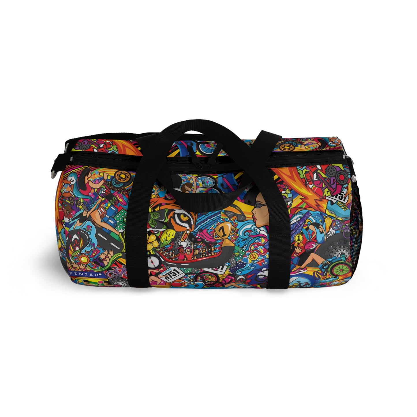 Women's Triathlete Mural Duffel Bag - Embrace Your Inner Warrior