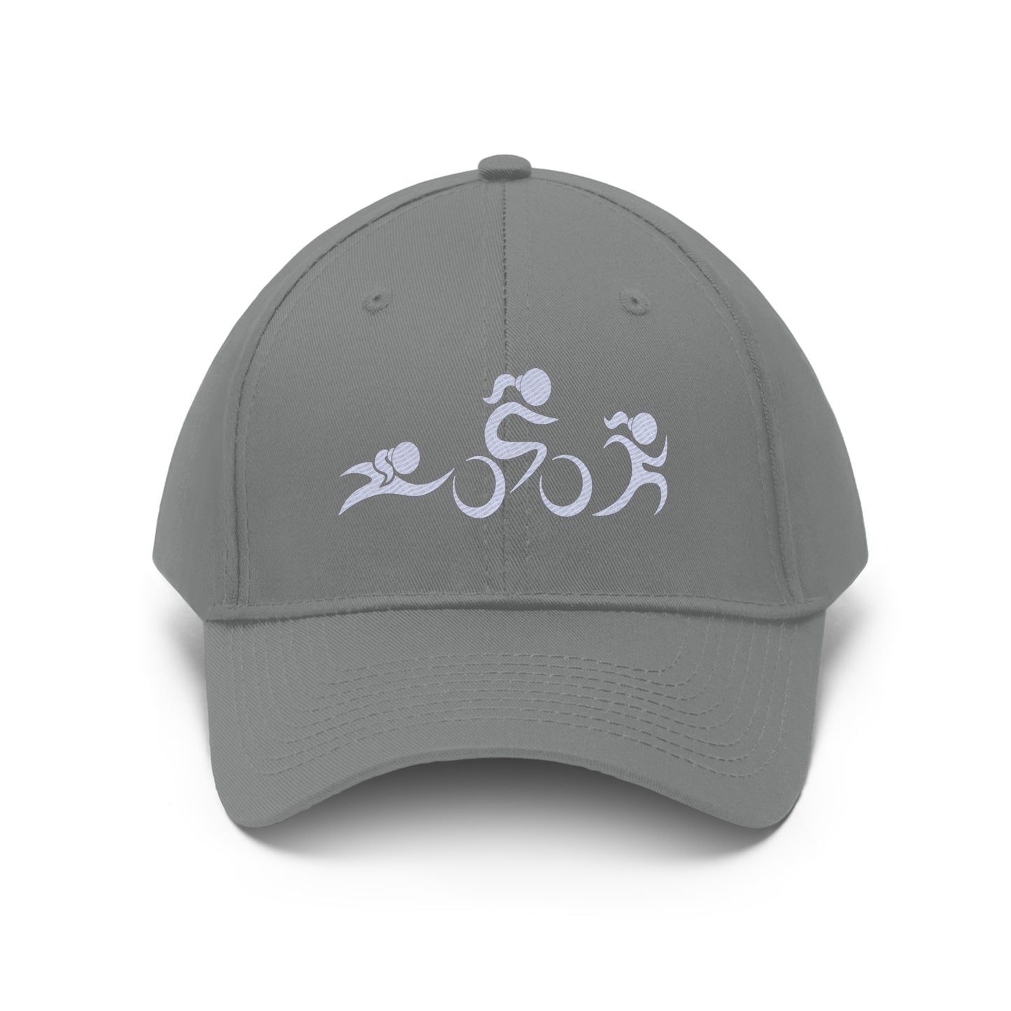 Women's Triathlete Logo Cap | Embroidered Swim, Bike, Run Design | Cotton Twill and Adjustable