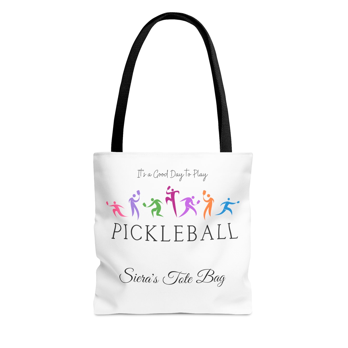 Personalized Whimsical Women's Pickleball Tote Bag | Custom Name Included on 2 Sides