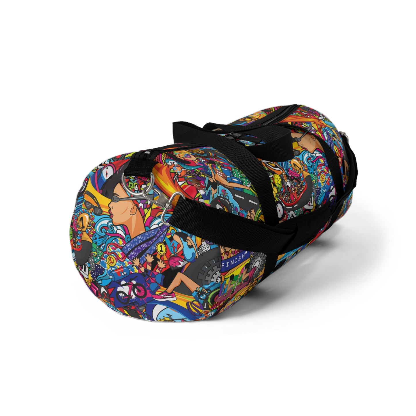 Women's Triathlete Mural Duffel Bag - Embrace Your Inner Warrior