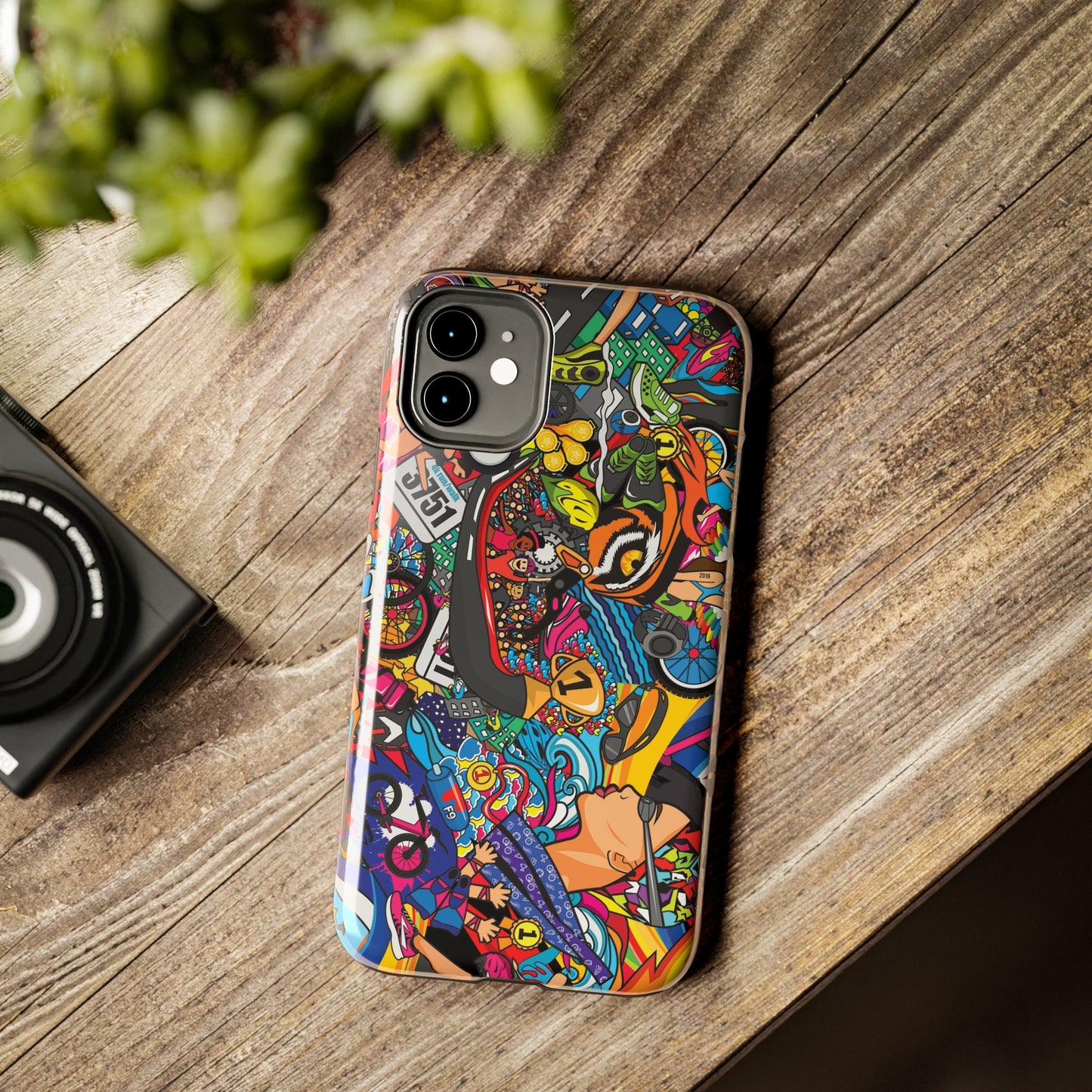 Diverse Women's Triathlete Mural iPhone Case | Swim, Bike, Run Art | Lightweight & Impact-Resistant