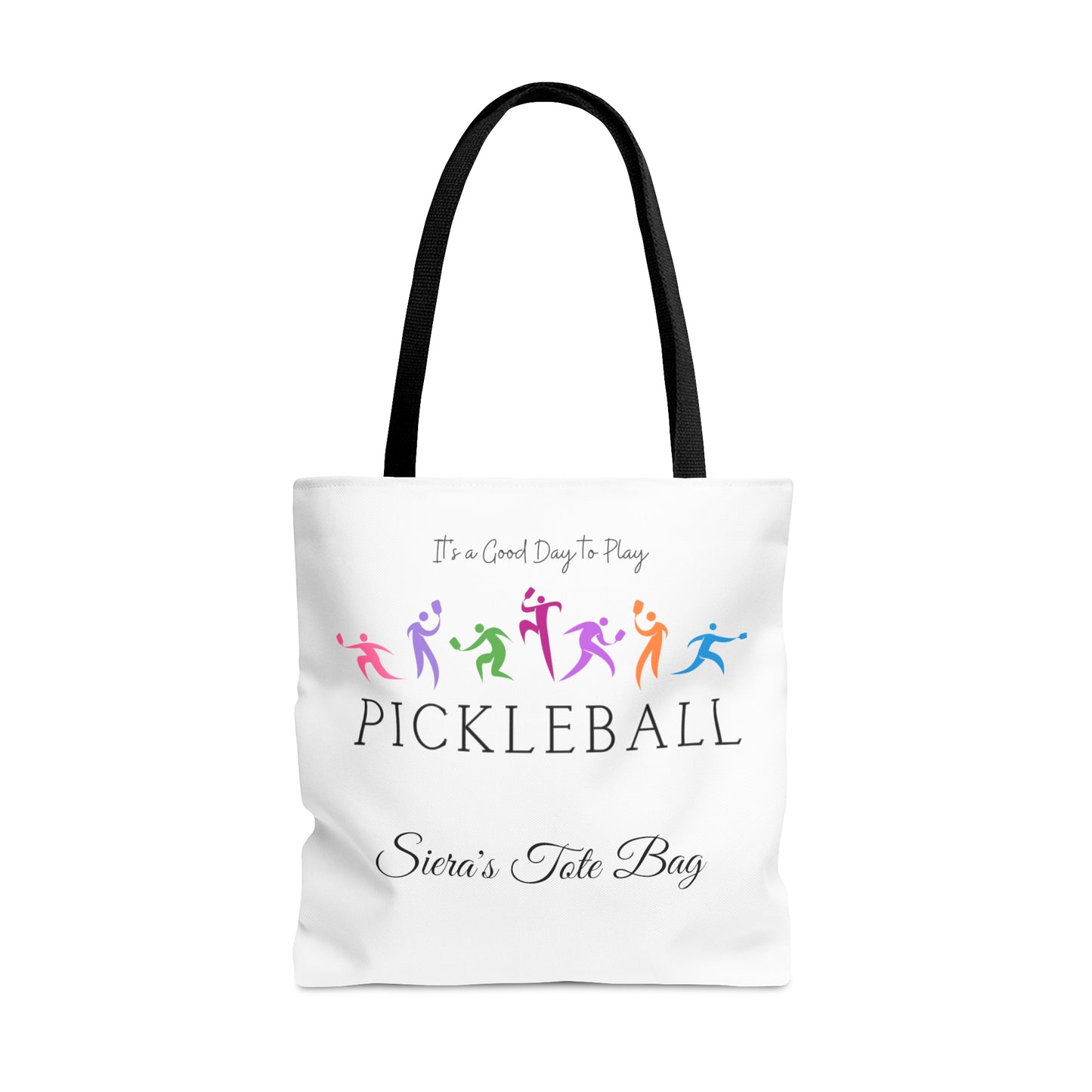 Personalized Whimsical Women's Pickleball Tote Bag | Custom Name Included on 2 Sides