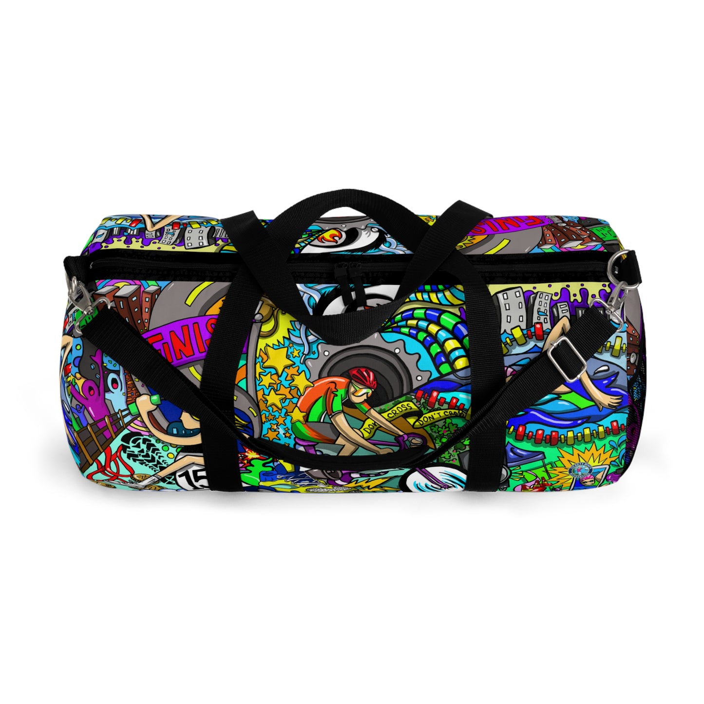 Women's Triathlon Artistic Mural Duffel Bag - Carry Your Passion in Style