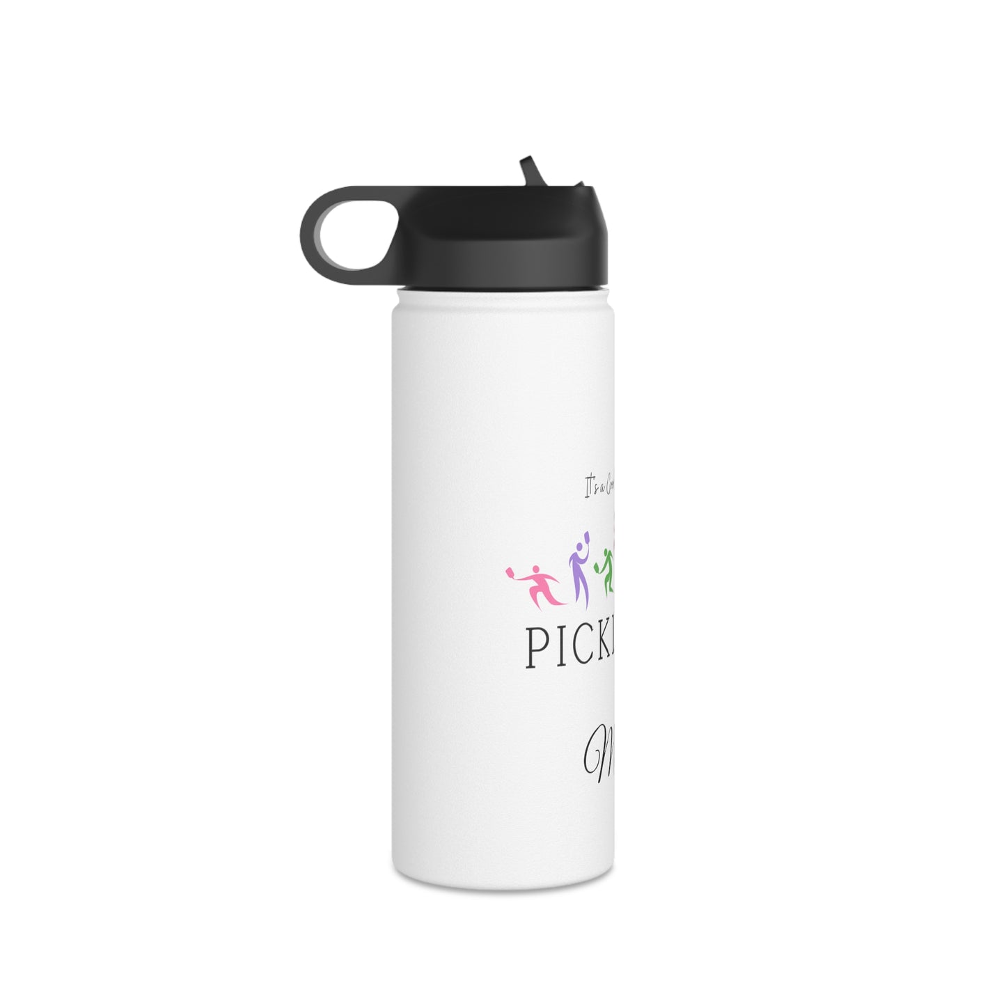 Pickleball Water Bottle, Personalized Pickleball Water Bottle, Custom Pickleball Stainless Steel Water Bottle 12 ounce 18 ounce 32 ounce