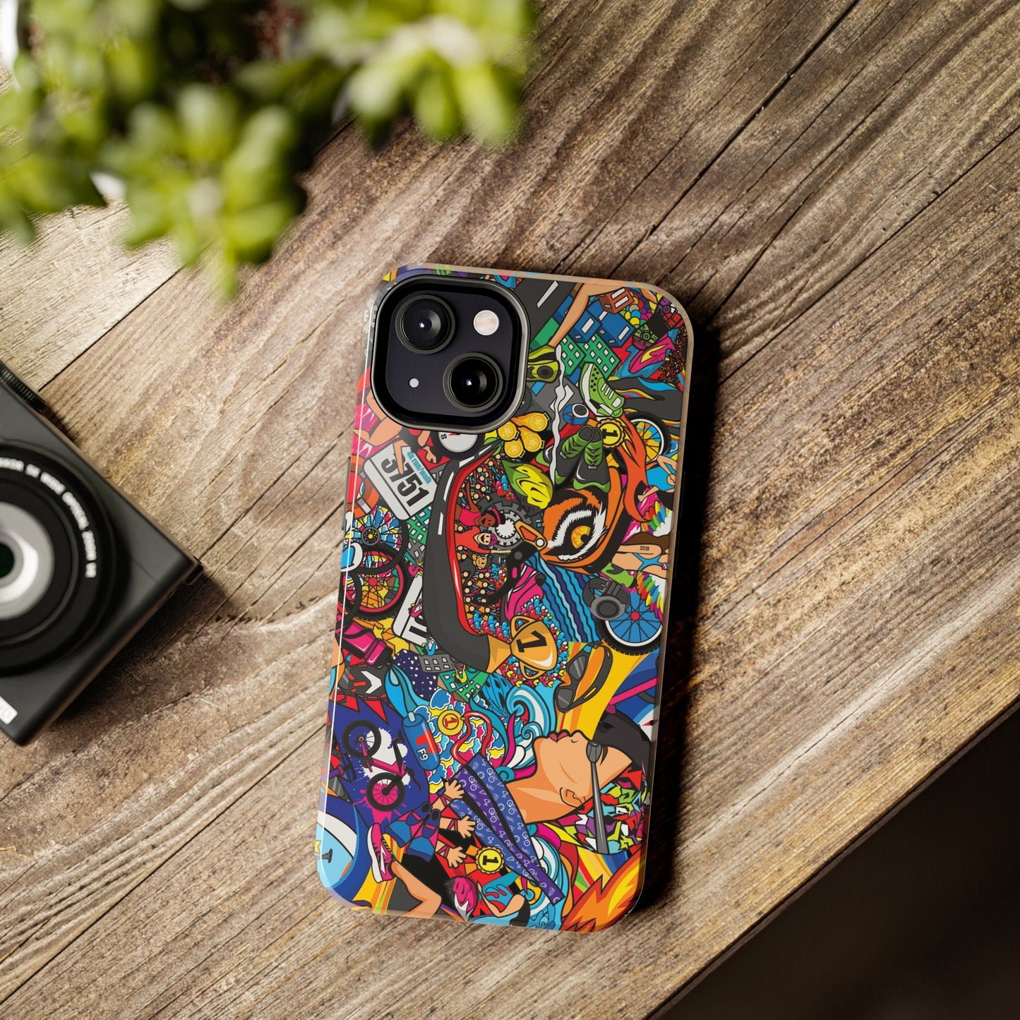 Diverse Women's Triathlete Mural iPhone Case | Swim, Bike, Run Art | Lightweight & Impact-Resistant