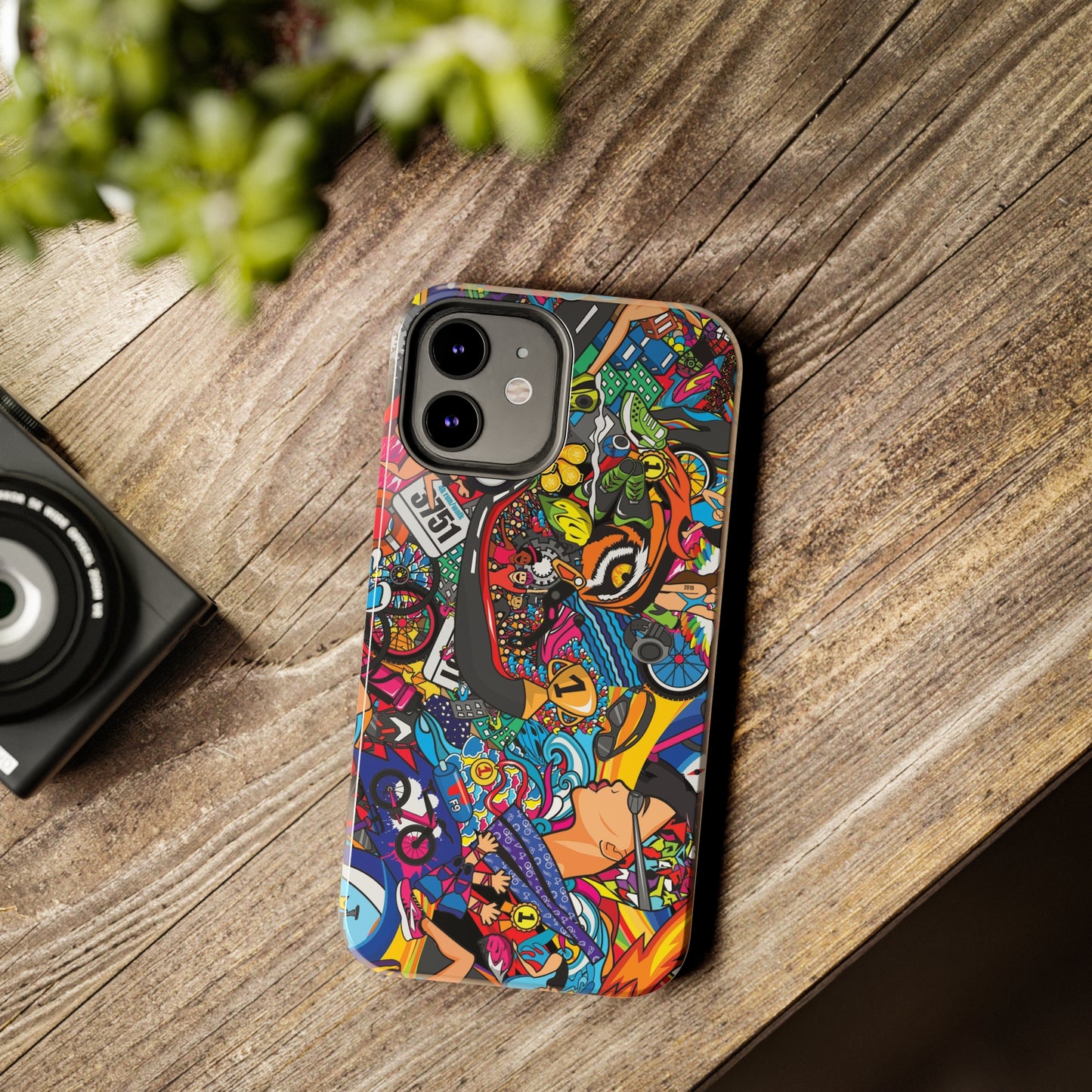 Diverse Women's Triathlete Mural iPhone Case | Swim, Bike, Run Art | Lightweight & Impact-Resistant