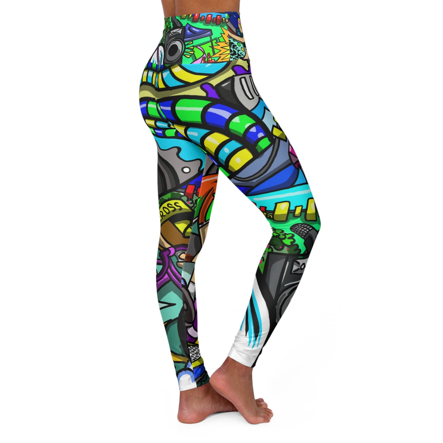 Elevate Your Active Wardrobe with Women's Whimsical Triathlete-Inspired Yoga Pants!