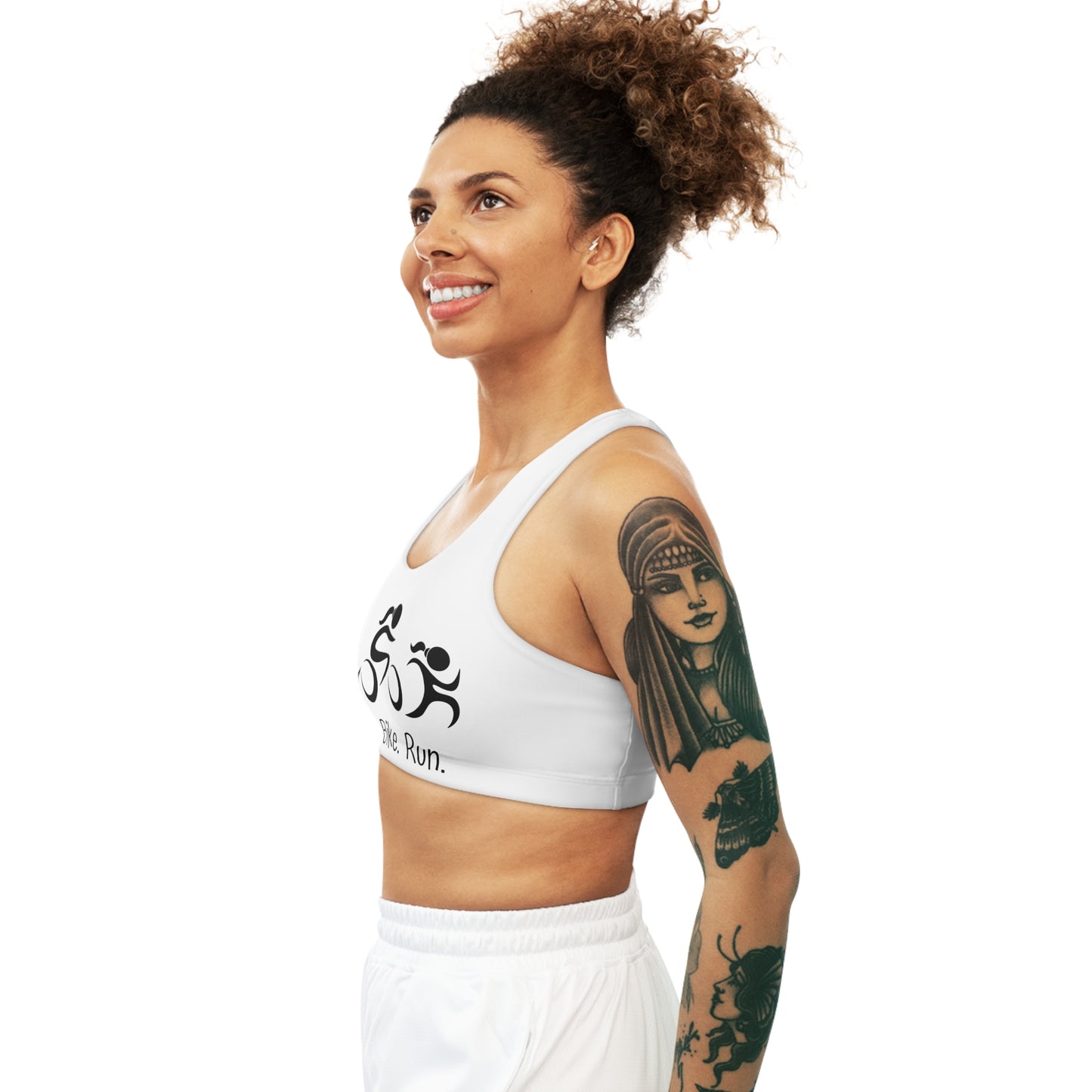 Women's Triathlon-Inspired Seamless Racerback Sports Bra | Medium Support