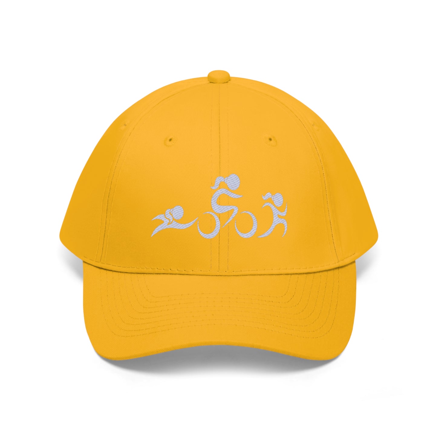 Women's Triathlete Logo Cap | Embroidered Swim, Bike, Run Design | Cotton Twill and Adjustable