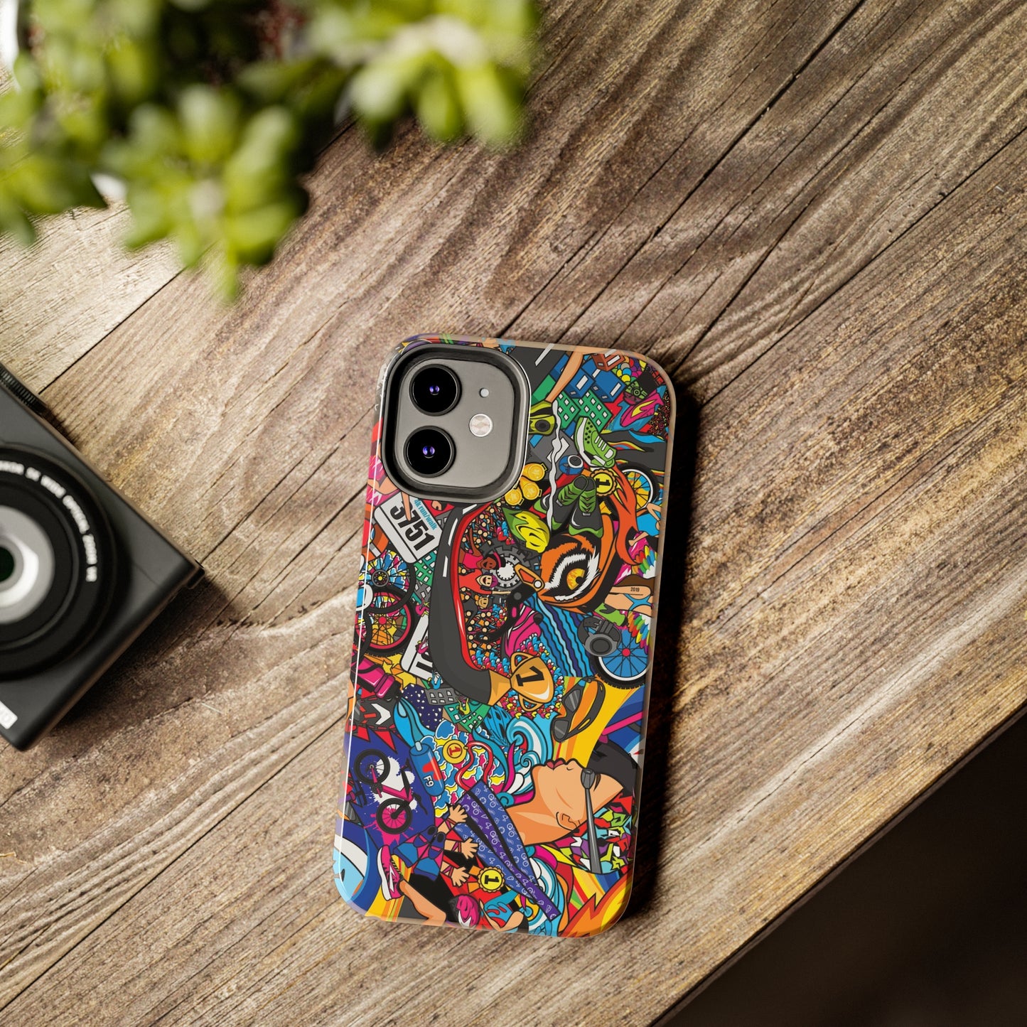 Diverse Women's Triathlete Mural iPhone Case | Swim, Bike, Run Art | Lightweight & Impact-Resistant