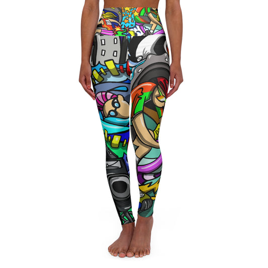 Elevate Your Active Wardrobe with Women's Whimsical Triathlete-Inspired Yoga Pants!