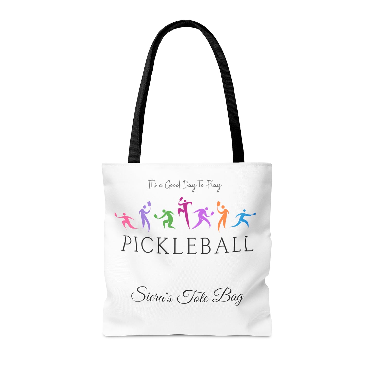 Personalized Whimsical Women's Pickleball Tote Bag | Custom Name Included on 2 Sides